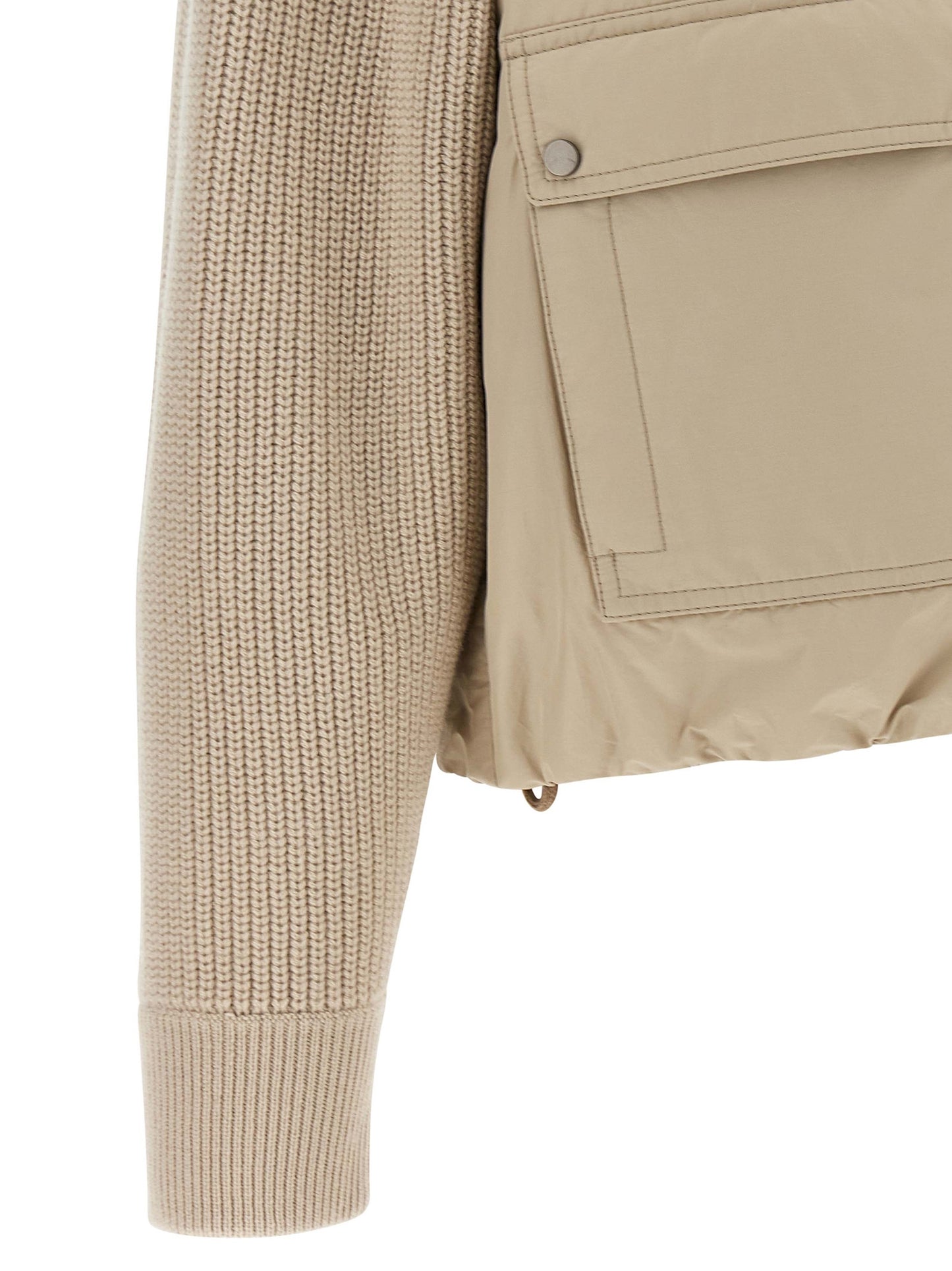Brunello Cucinelli Beige Baumwolljacke in voller Länge