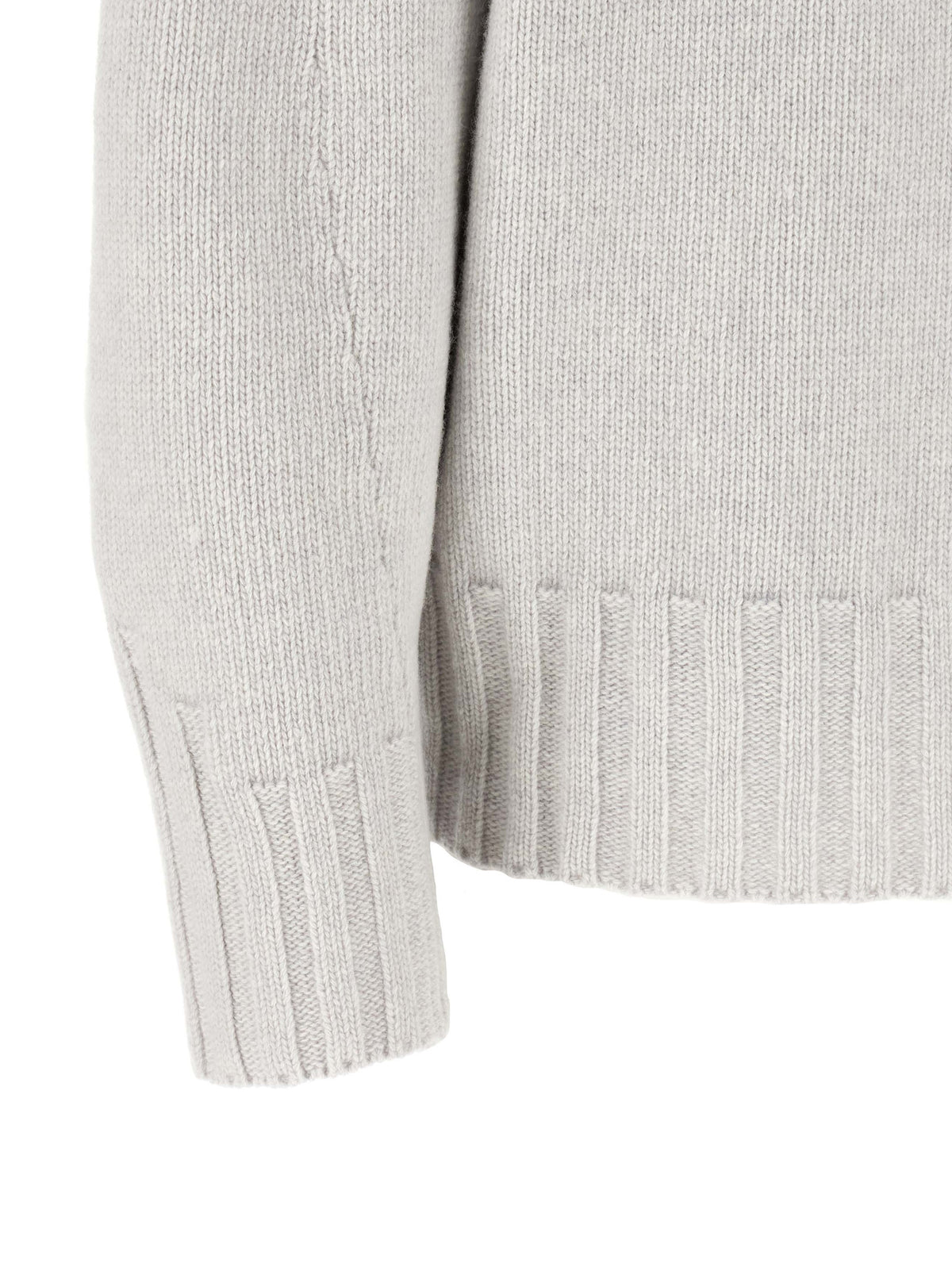The Attico Grey Pure Virgin Wool Knit Top