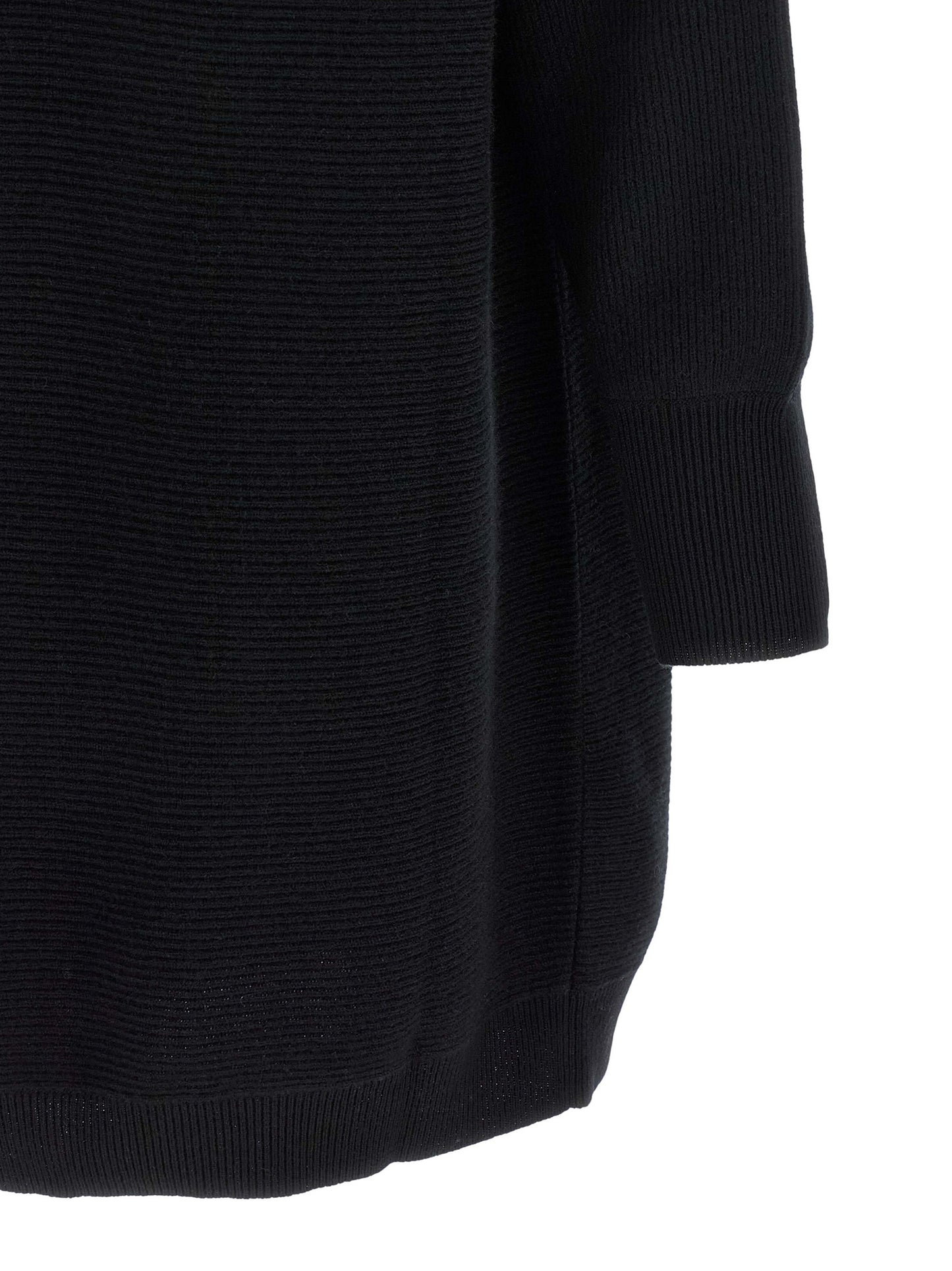 Brunello Cucinelli Kurzes Kleid aus schwarzer Schurwolle