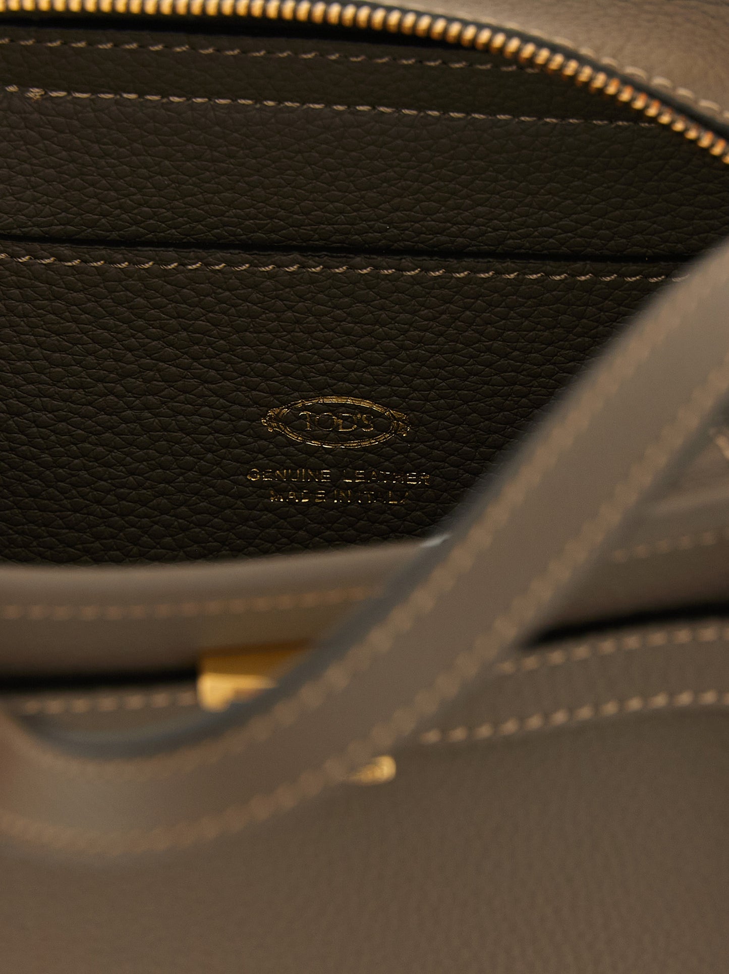 Tod's Gray Calf Leather-Tote Bag