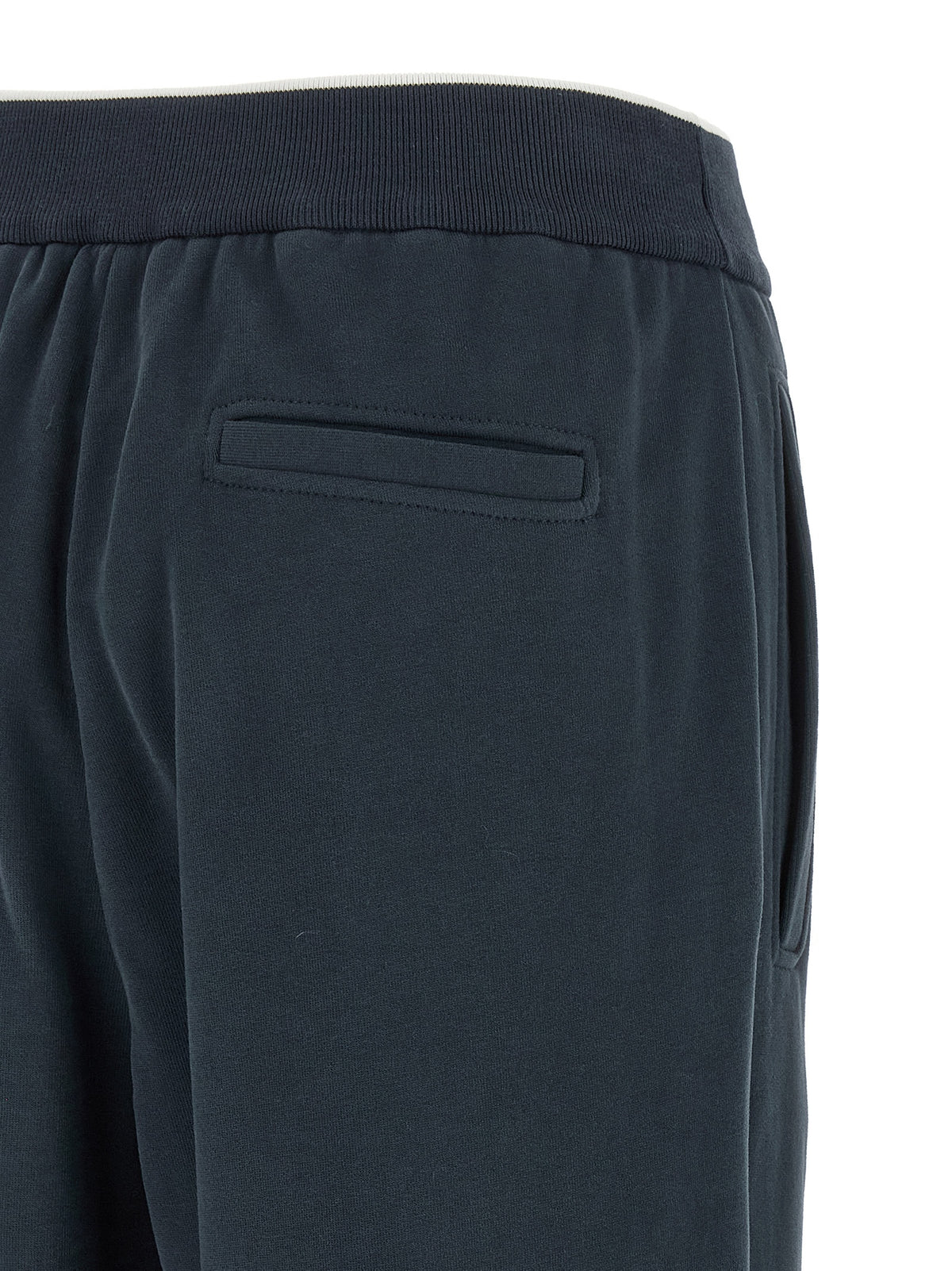 Brunello Cucinelli Dunkelblaue Baumwoll-Jogginghose