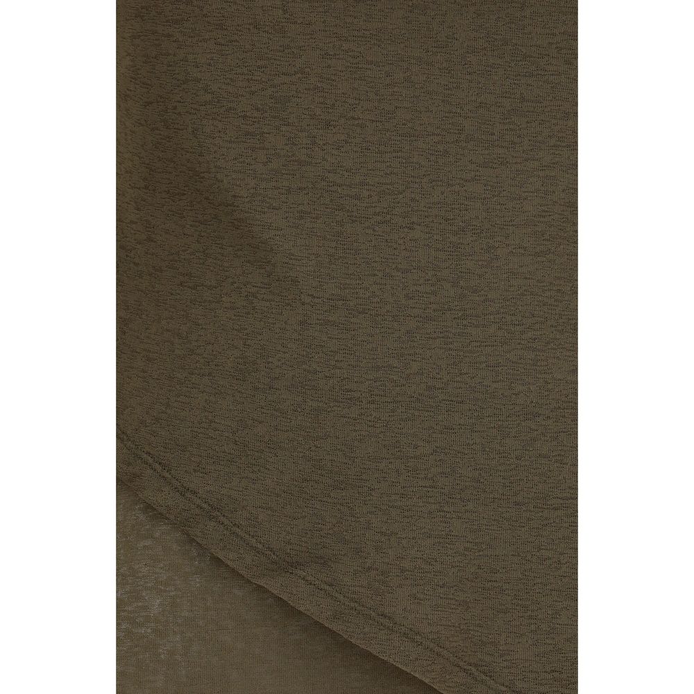 Ganni Grünes Asymmetrisches Knot-Top aus Polyester