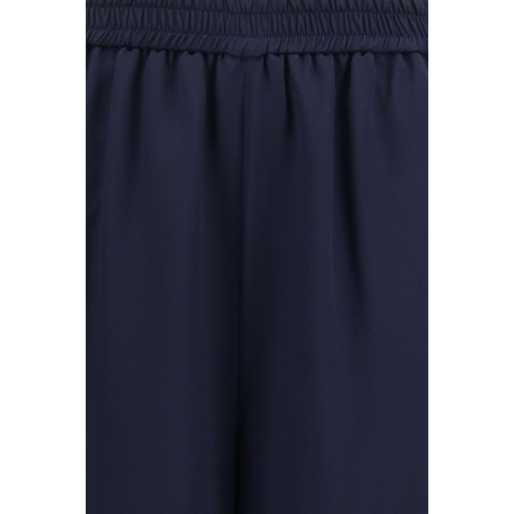 Max Mara Volonta Blaue Wide-Leg Seidenhose – Ansicht 3 | Arca Lucia