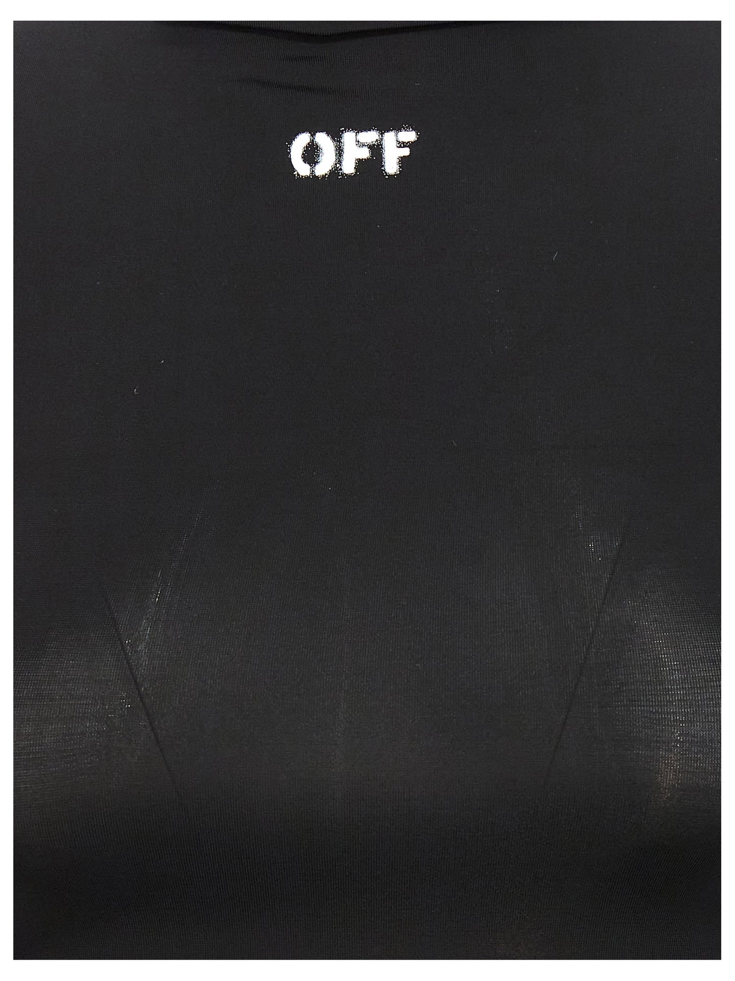Off-White Schwarzes T-Shirt aus Acetat