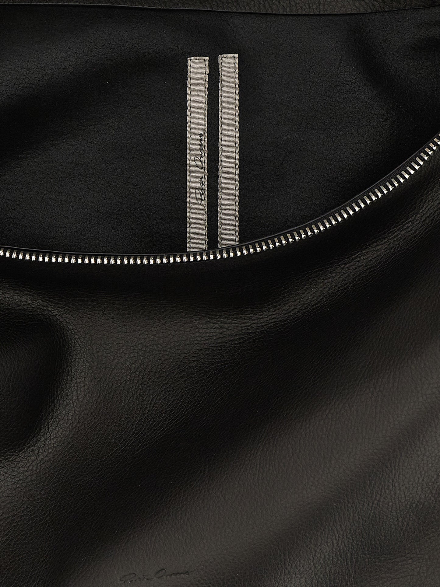 Rick Owens Schwarze Kalbsleder-Schultertasche