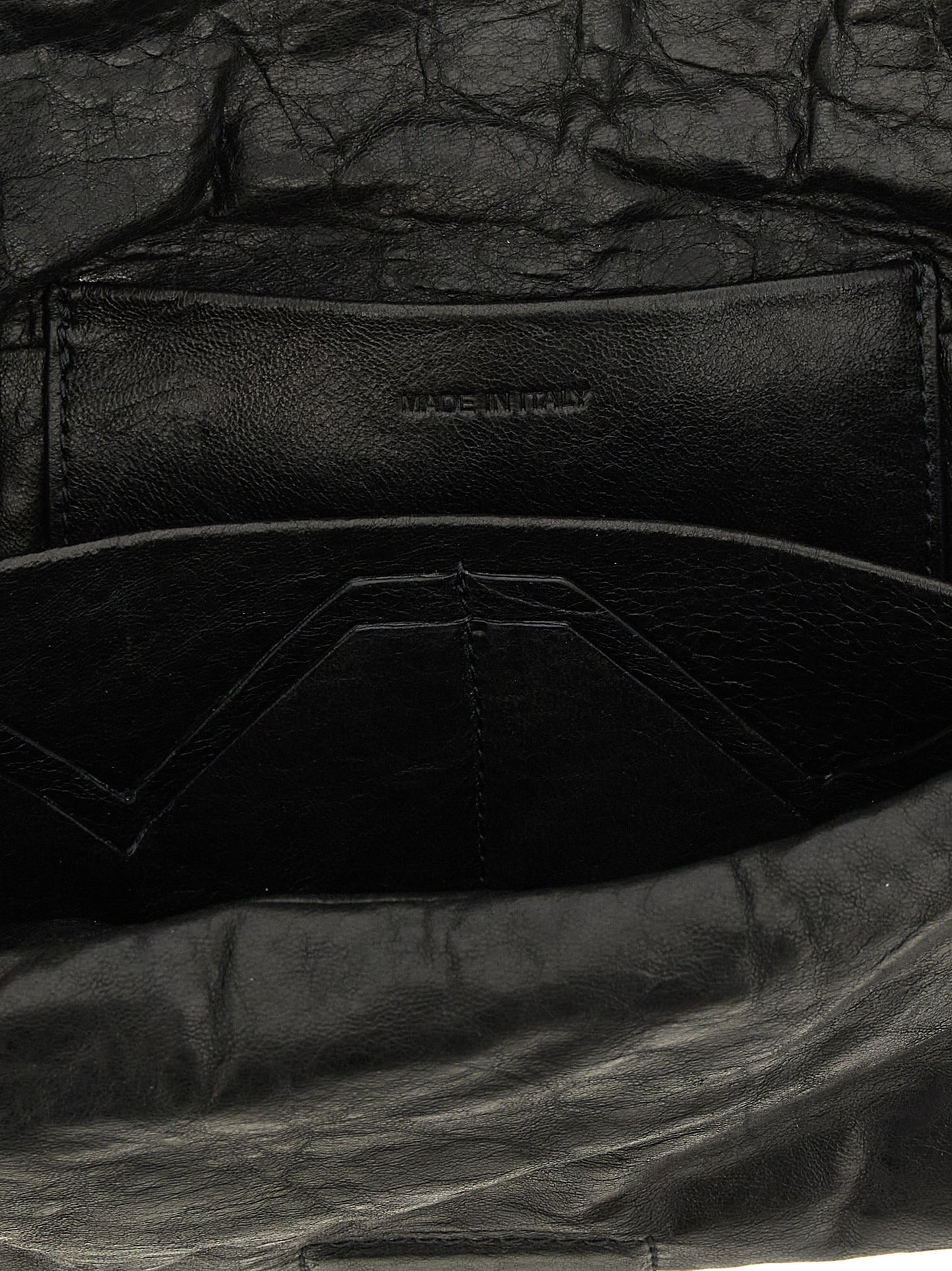 Rick Owens Schwarze Lammleder-Clutch