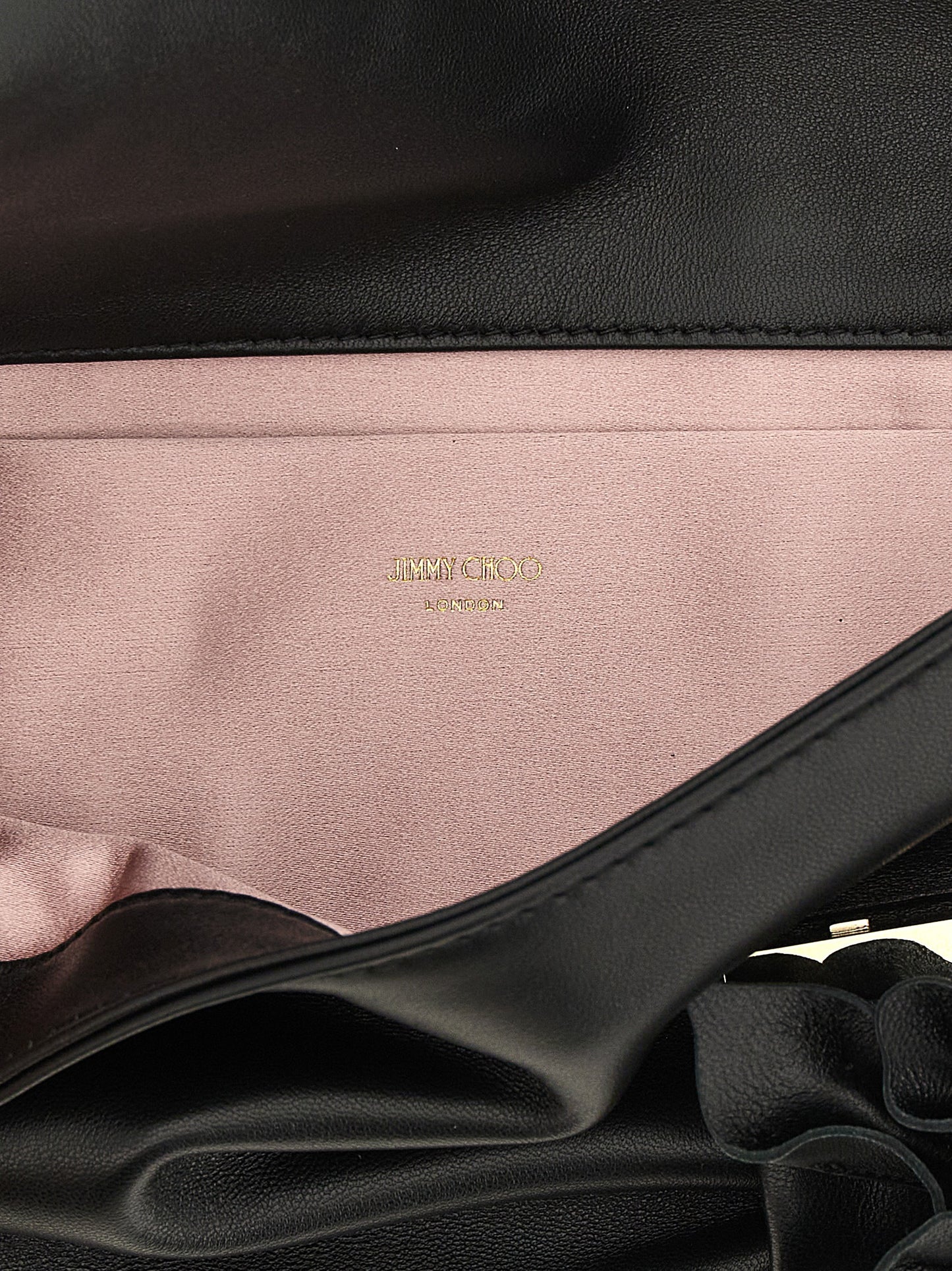 Jimmy Choo Schwarze Lammleder-Clutch