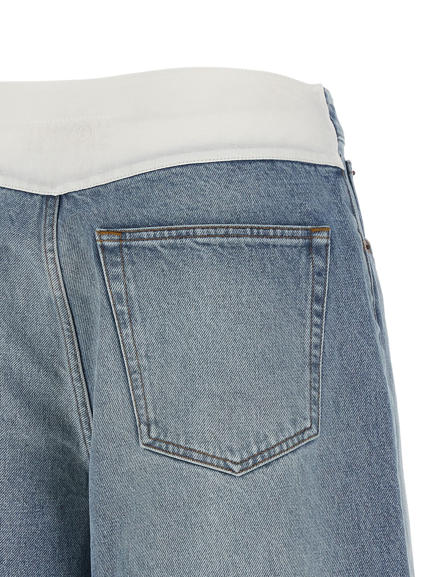 MM6 Maison Margiela Blaue Baumwoll-Bermudashorts