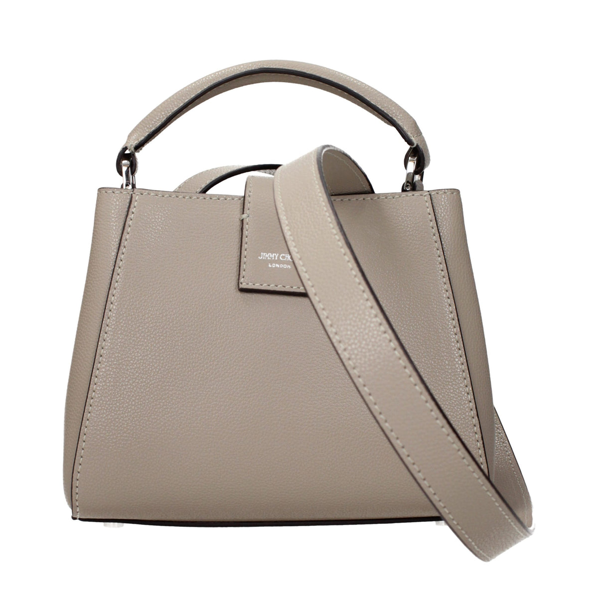 Jimmy Choo Graue Lederhandtasche – Produktansicht 3 | Arca Lucia