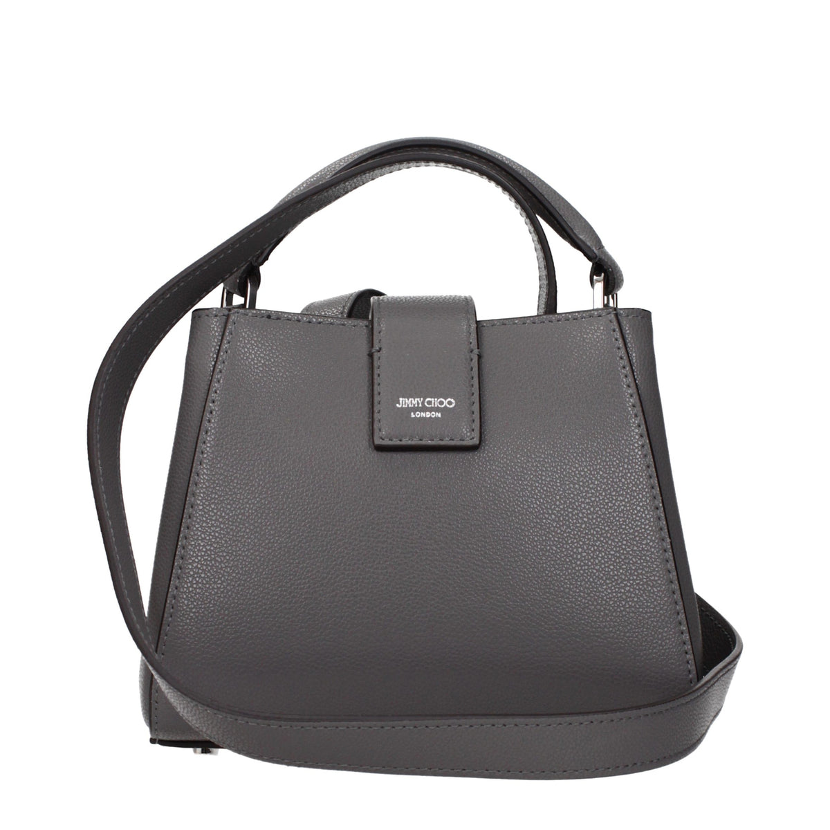 Borsa a mano Jimmy Choo Cheri in pelle grigia