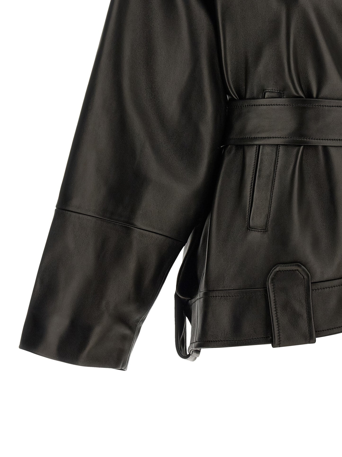 Khaite Schwarze Lammlederjacke