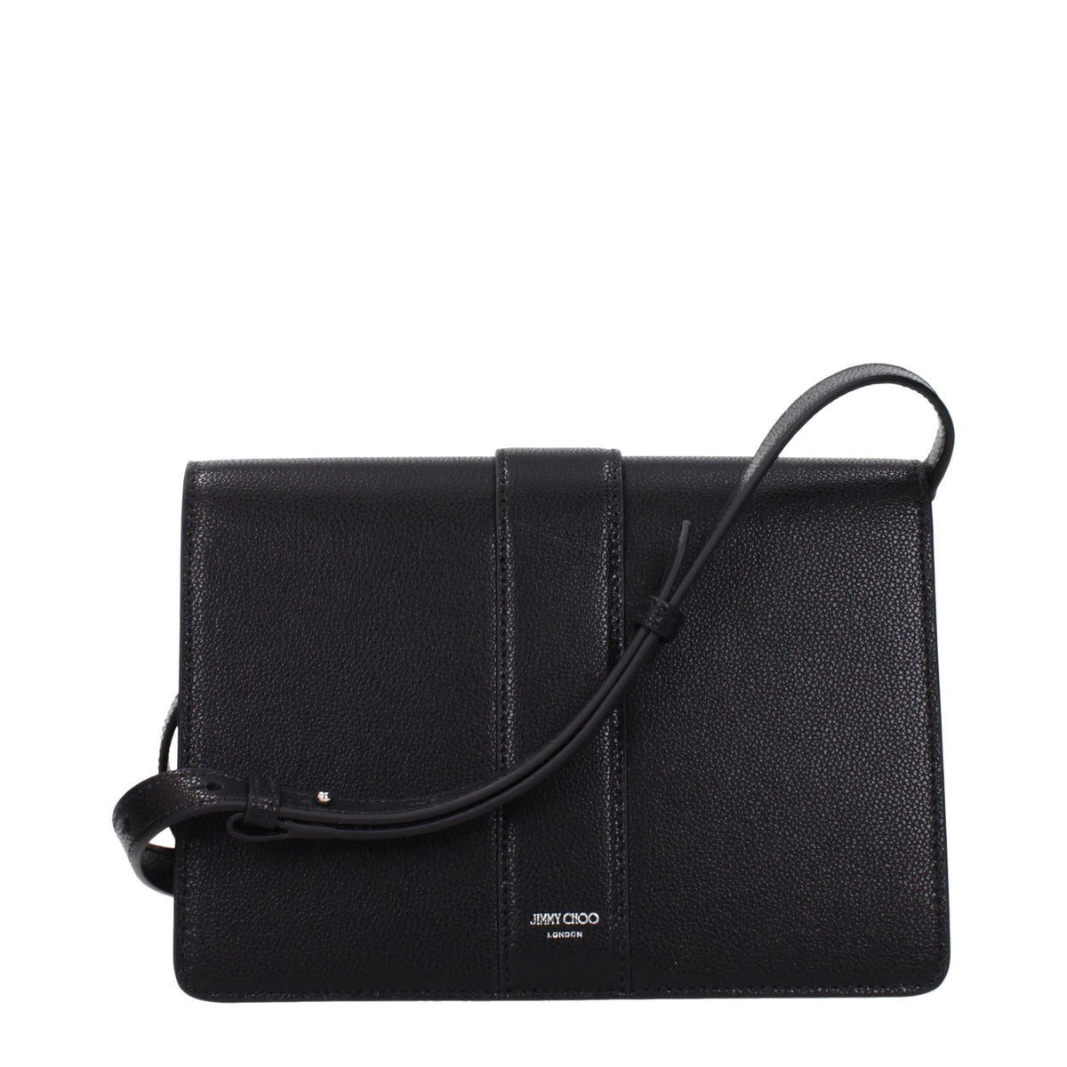 Jimmy Choo Cheri Schwarze Leder-Crossbody-Tasche – Produktansicht 3 | Arca Lucia