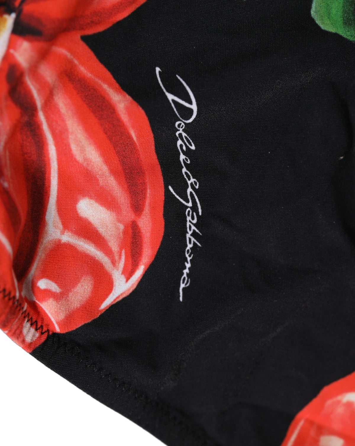Dolce & Gabbana Schwarzes Florales Bikini-Unterteil