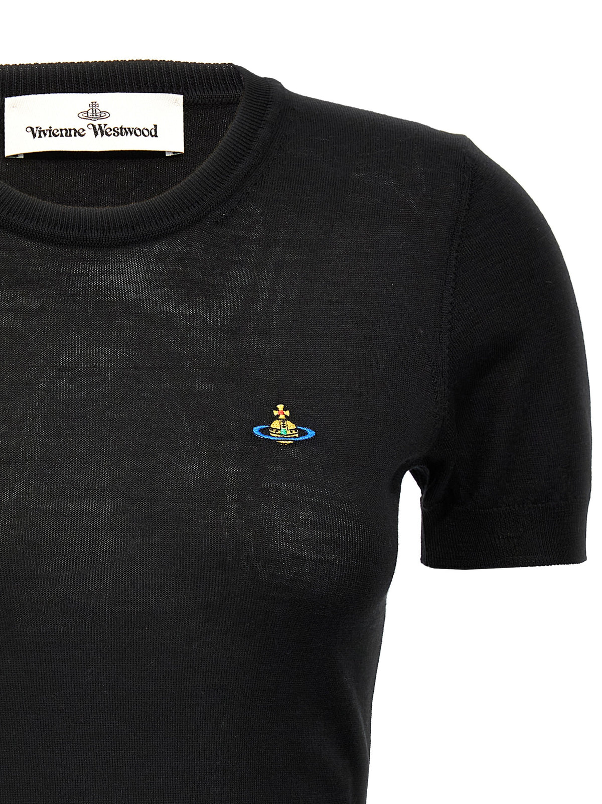 T-shirt nera in cotone Vivienne Westwood