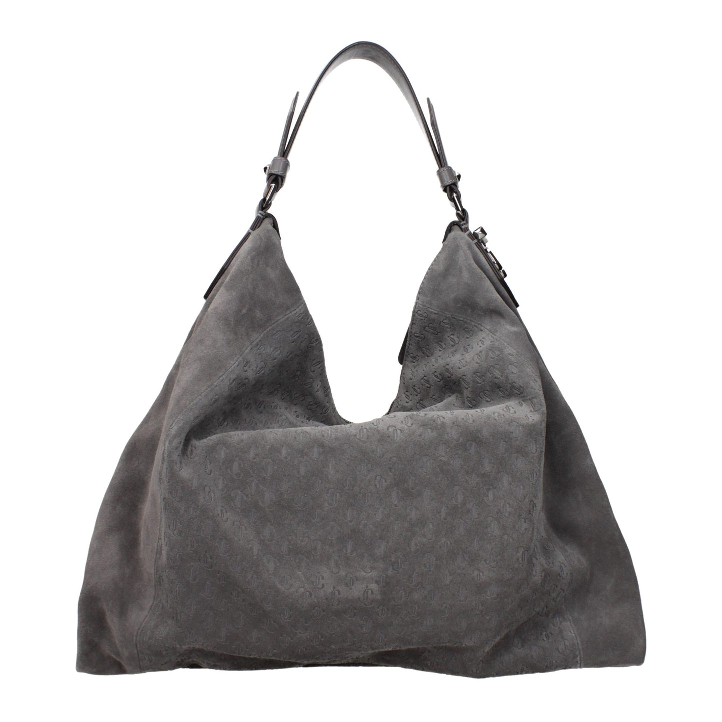 Jimmy Choo Graue Leder Schultertasche