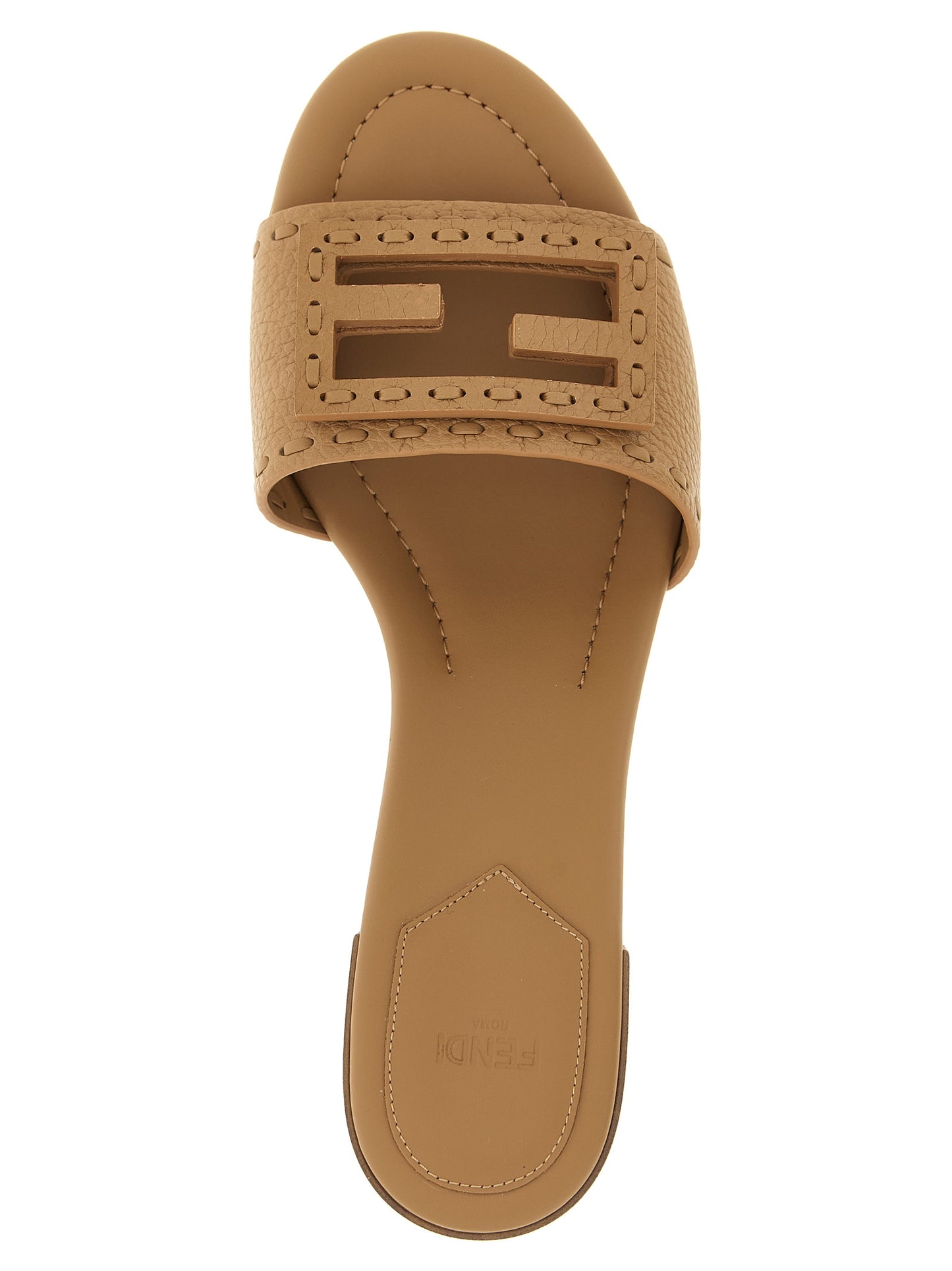 Sandali Fendi in pelle di vitello beige