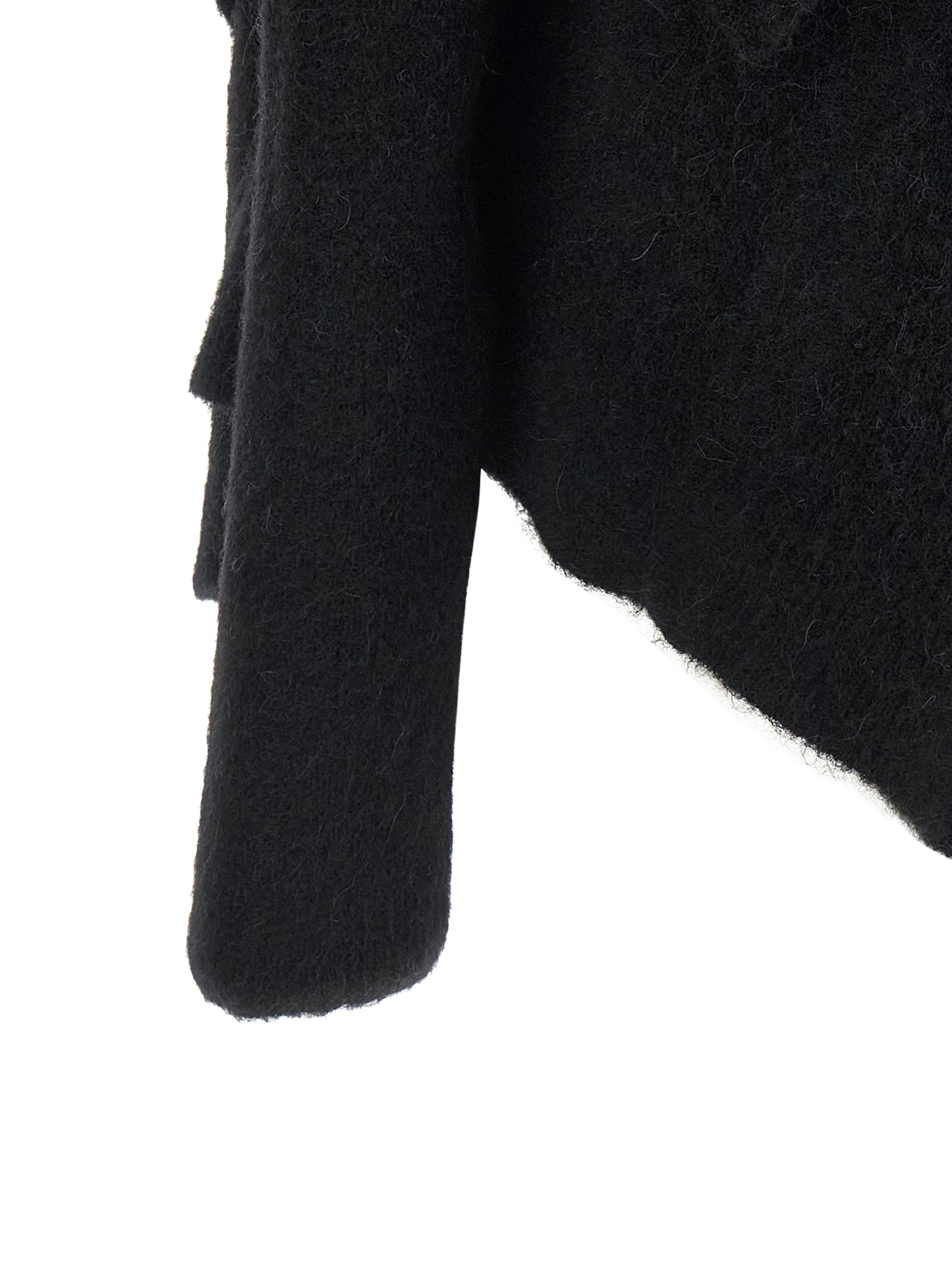 Rick Owens Schwarzer Marabou-Strickjacke