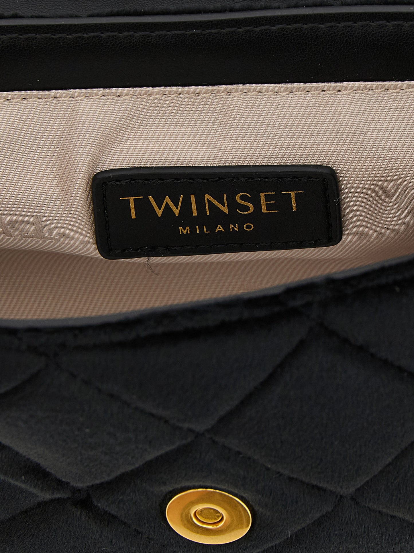 Twinset Schwarze Crossbody-Tasche aus Polyester