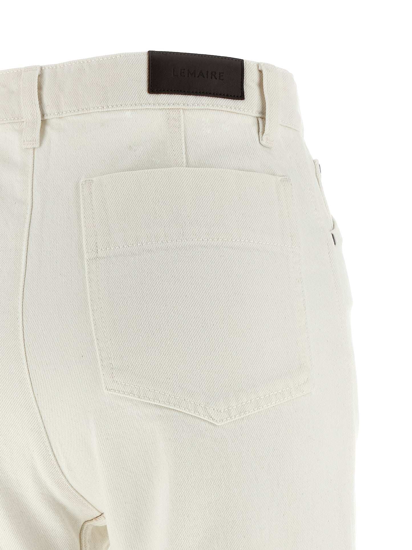 Lemaire Weiße High-Waist-Jeans aus Baumwolle