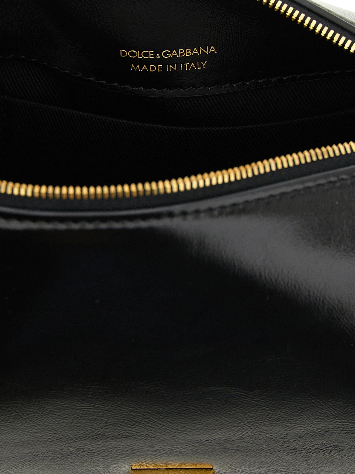 Dolce & Gabbana Schwarze Kalbsleder-Handtasche