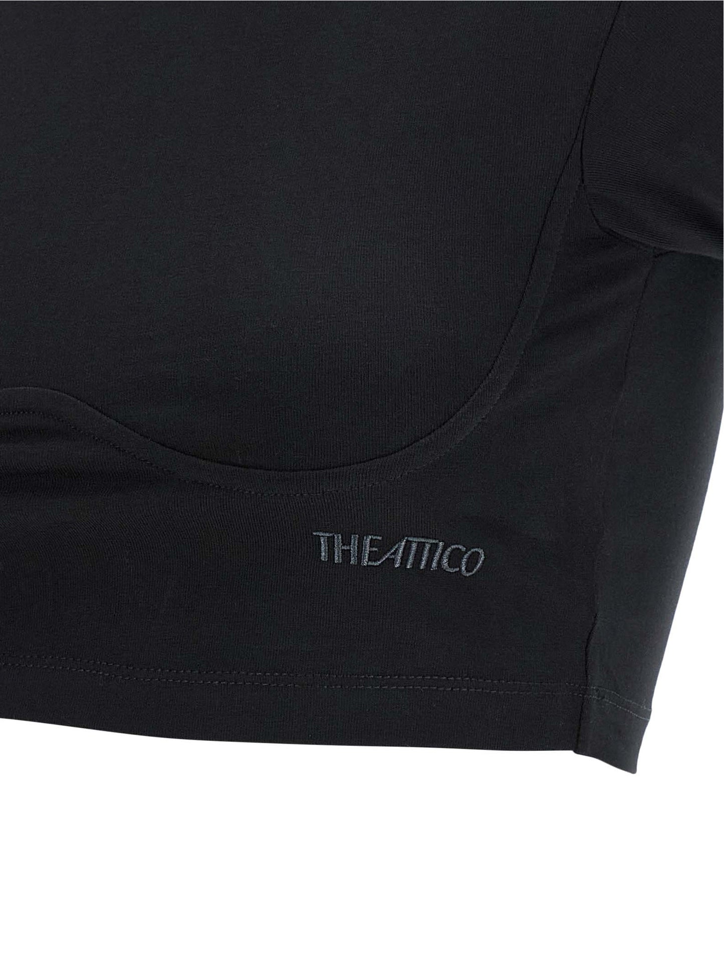 The Attico Schwarzes Baumwoll-T-Shirt