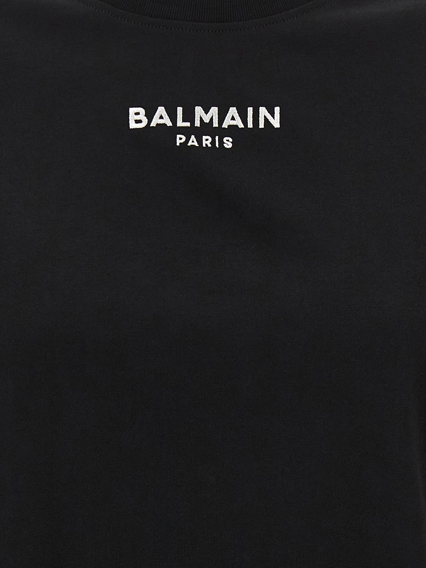 Balmain Schwarzes Baumwoll-T-Shirt