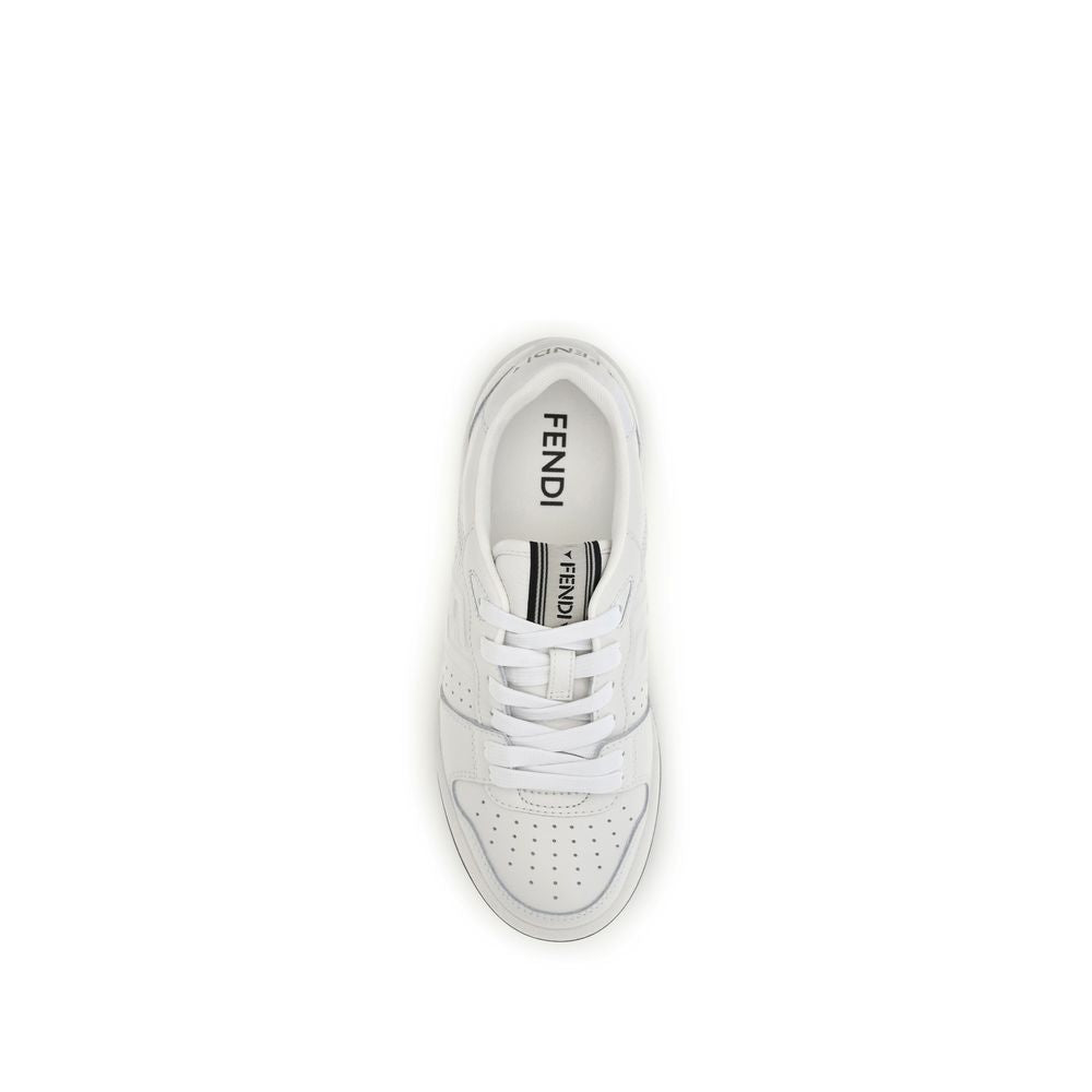 Fendi Pelle di Vitello Bos Taurus Athletic Sneakers – Bianco