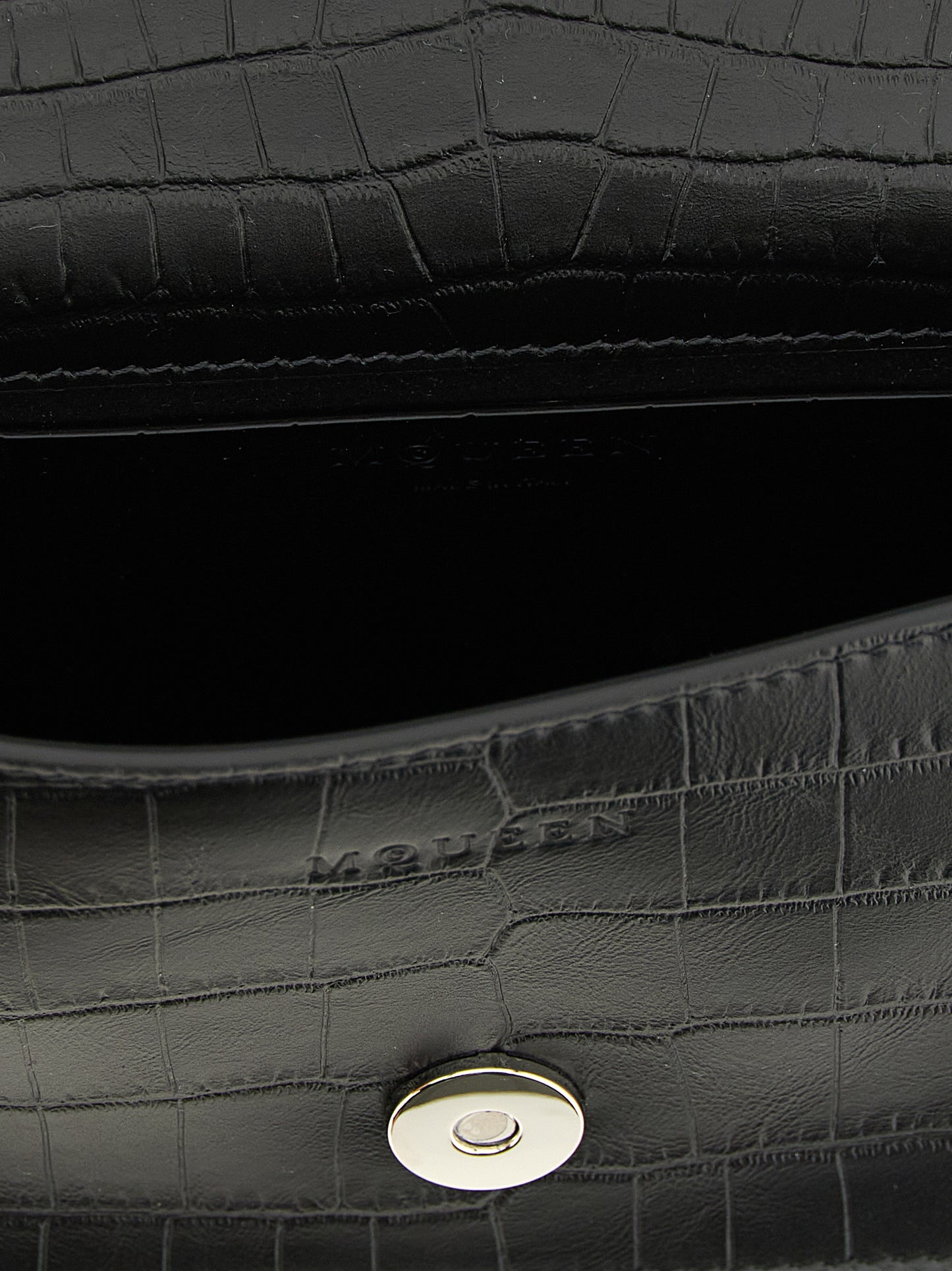 Alexander McQueen Schwarze Kalbsleder-Schultertasche
