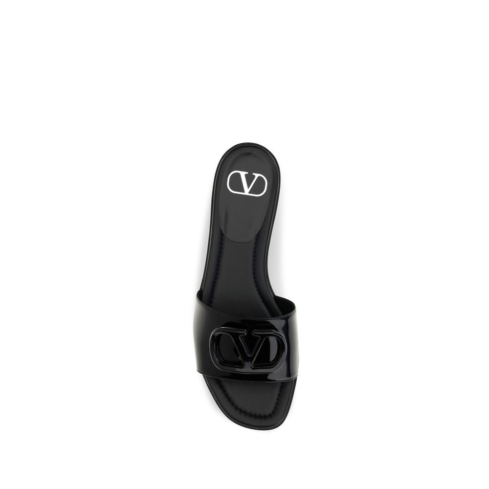 Valentino Garavani Schwarze Bos Taurus Kalbsleder-Sandalen