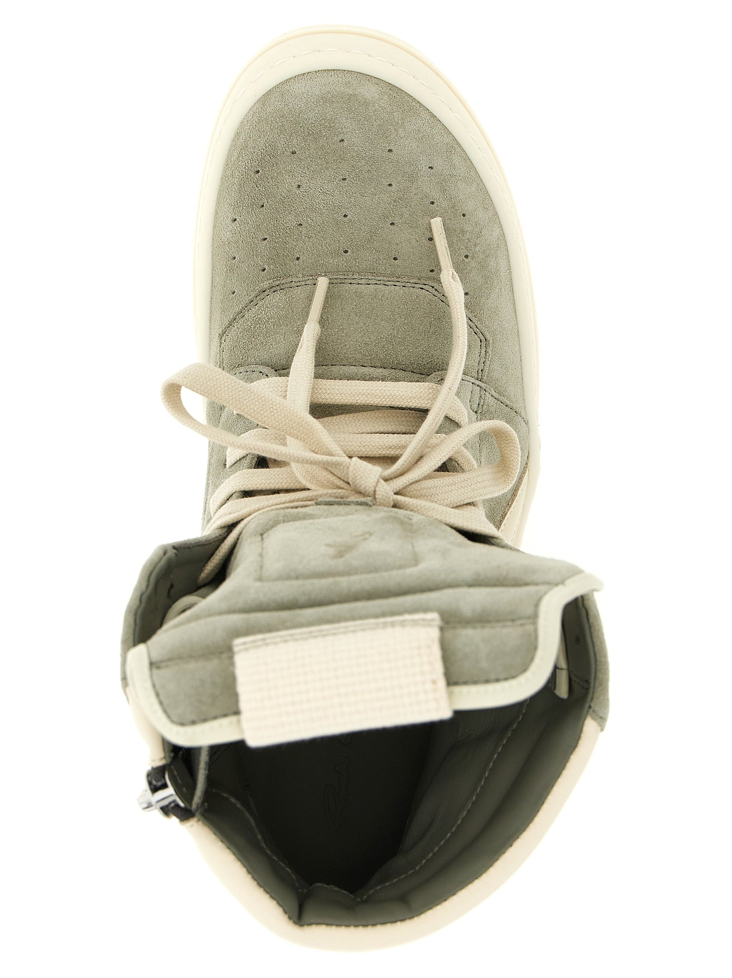 Rick Owens Zweifarbige Kalbsleder-Sneaker im Athletic-Stil