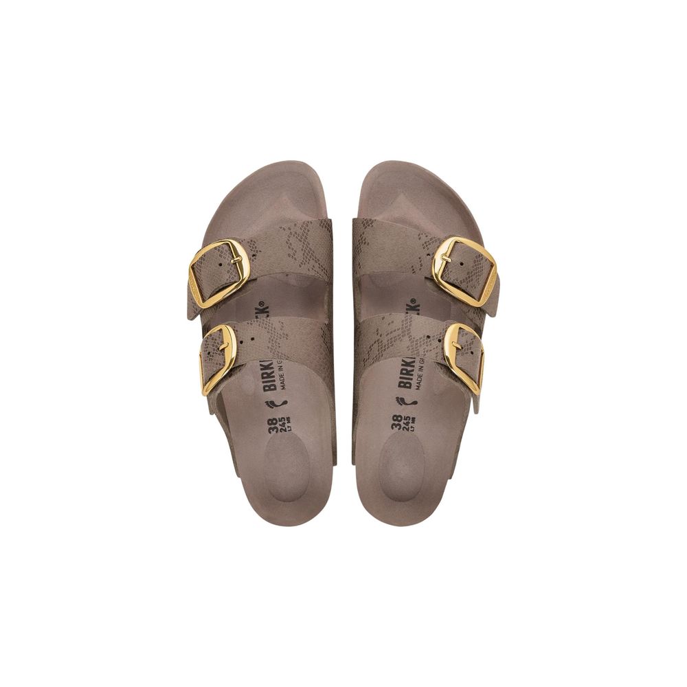Birkenstock Graue synthetische Sandalen mit flachem Absatz