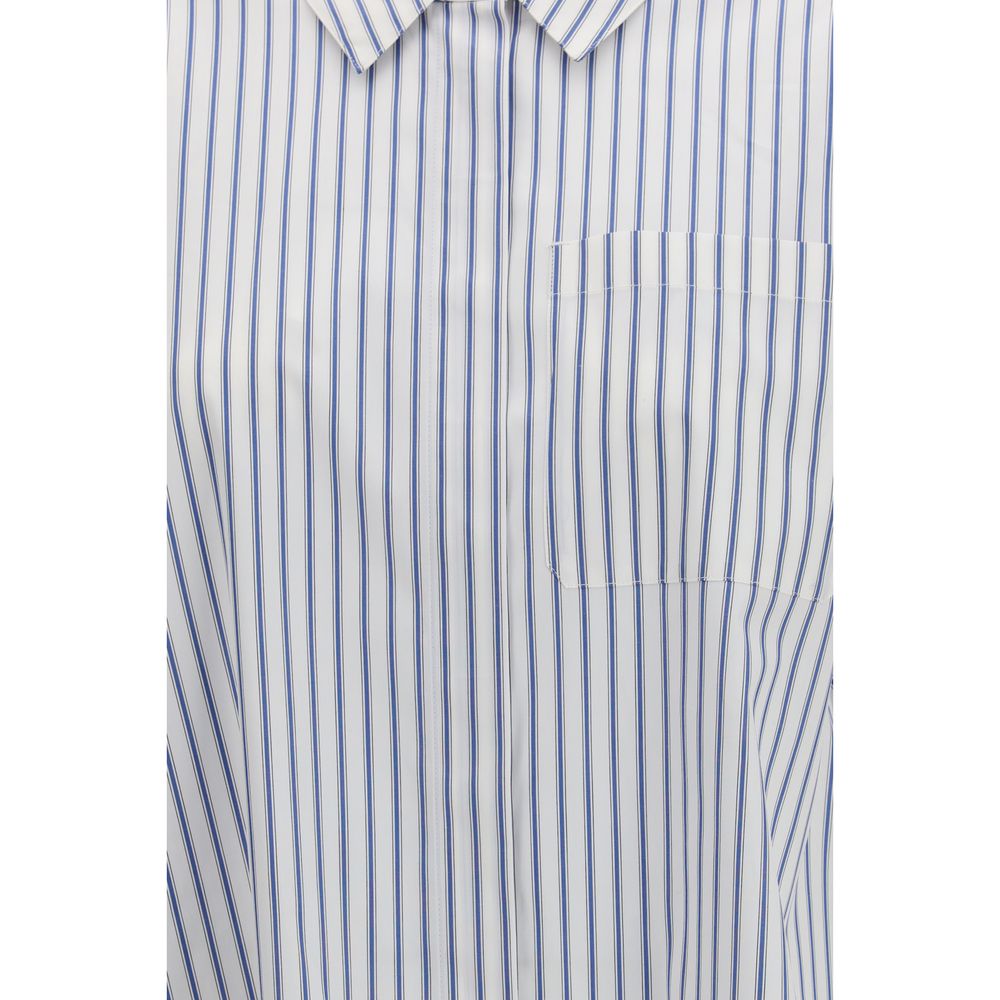'S Max Mara Blaues Baumwollhemd