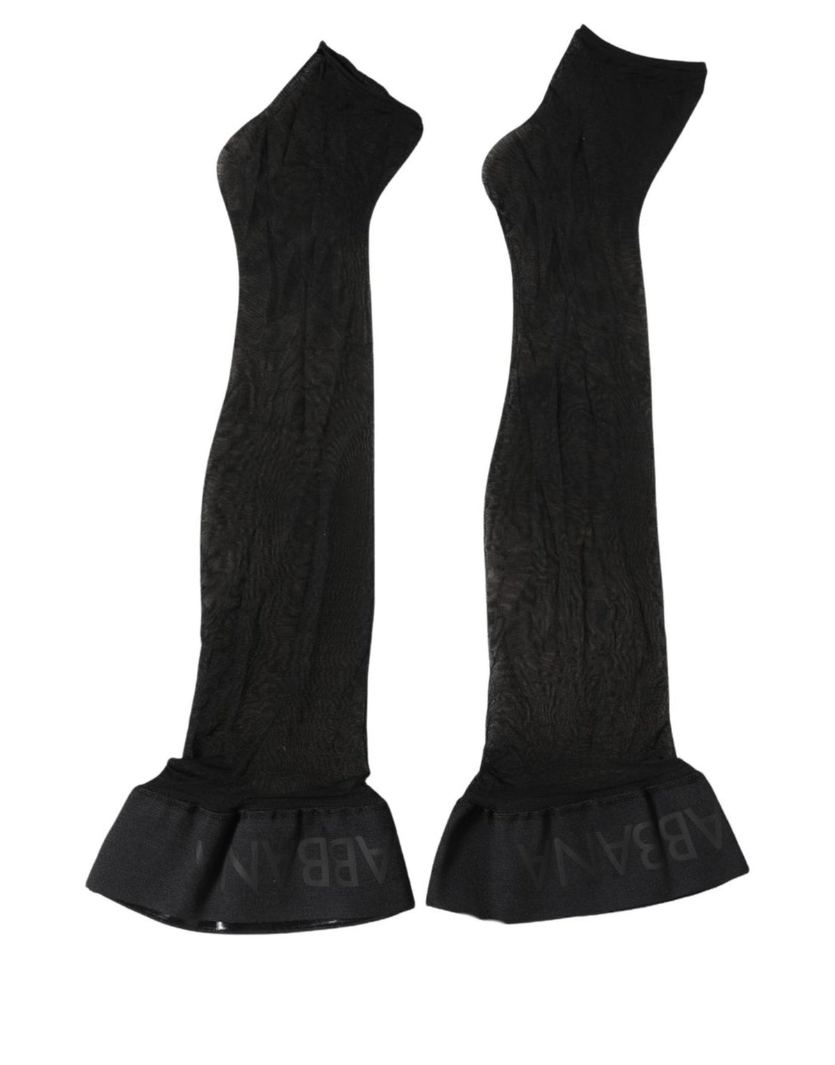 Dolce & Gabbana Black Nylon Logo Tights