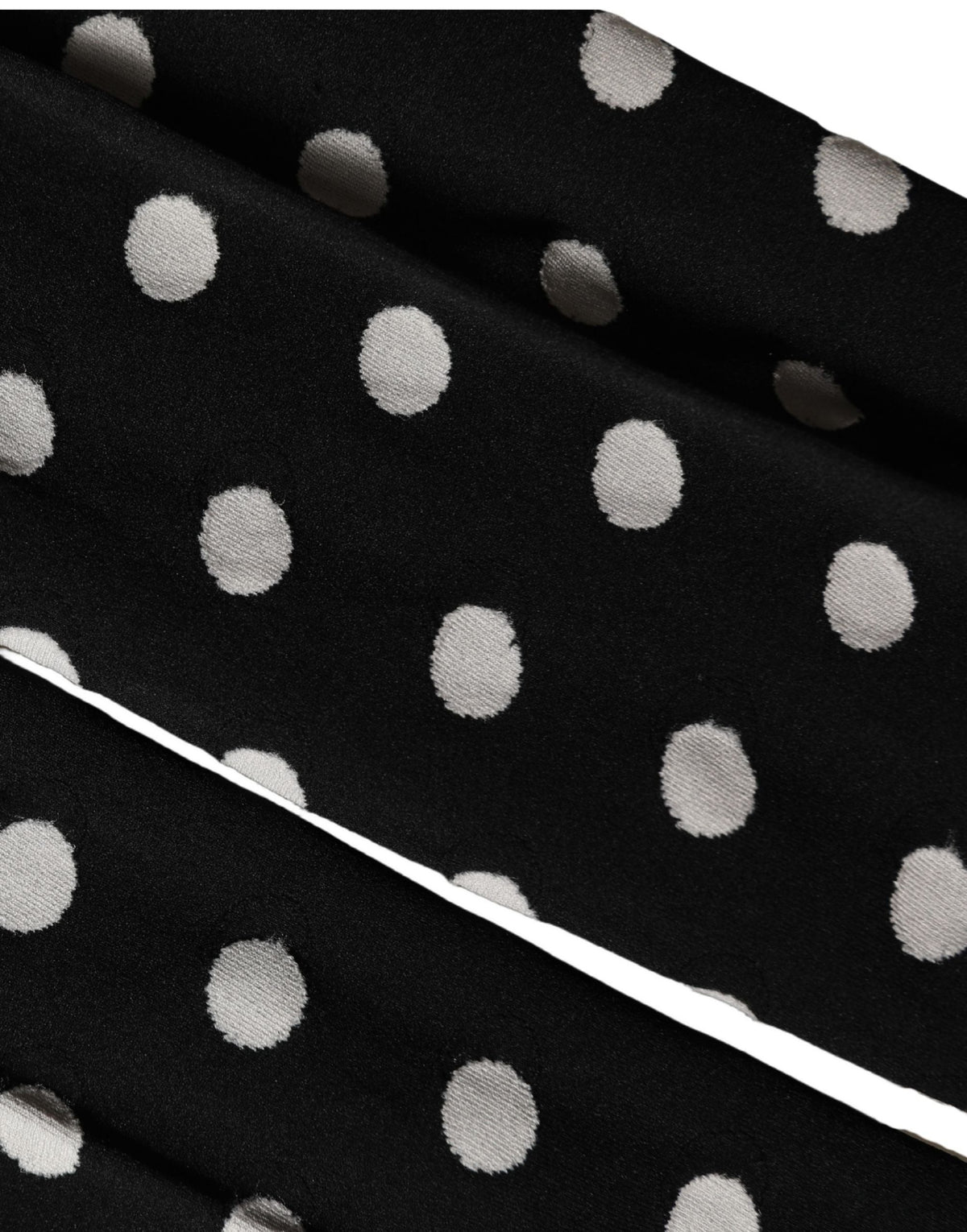 Dolce & Gabbana Black Nylon Polka-Dot Fishnet Tights