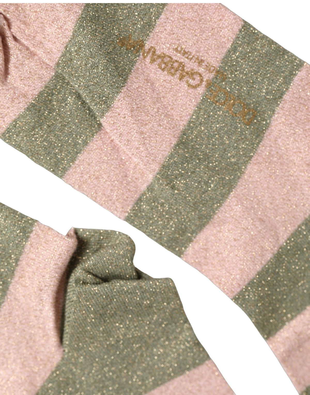 Dolce & Gabbana Grau-Pinke Gestreifte Mid-Calf-Socken