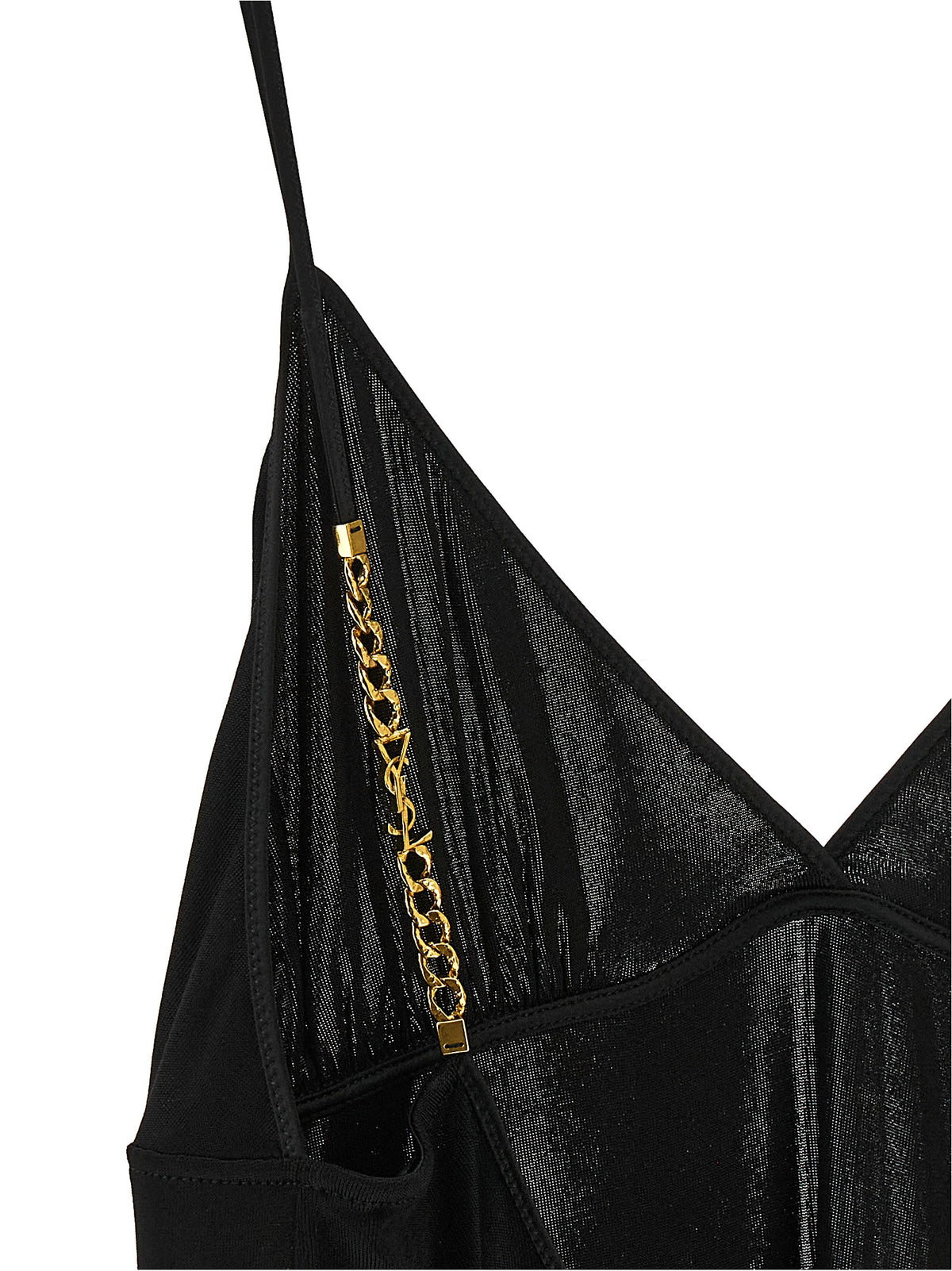 Saint Laurent T-Shirt aus Viskose in Schwarz