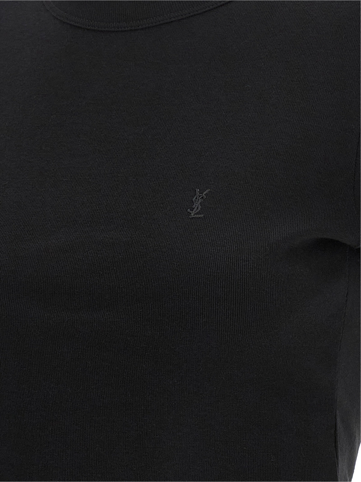 Saint Laurent T-Shirt aus Baumwolle in Schwarz