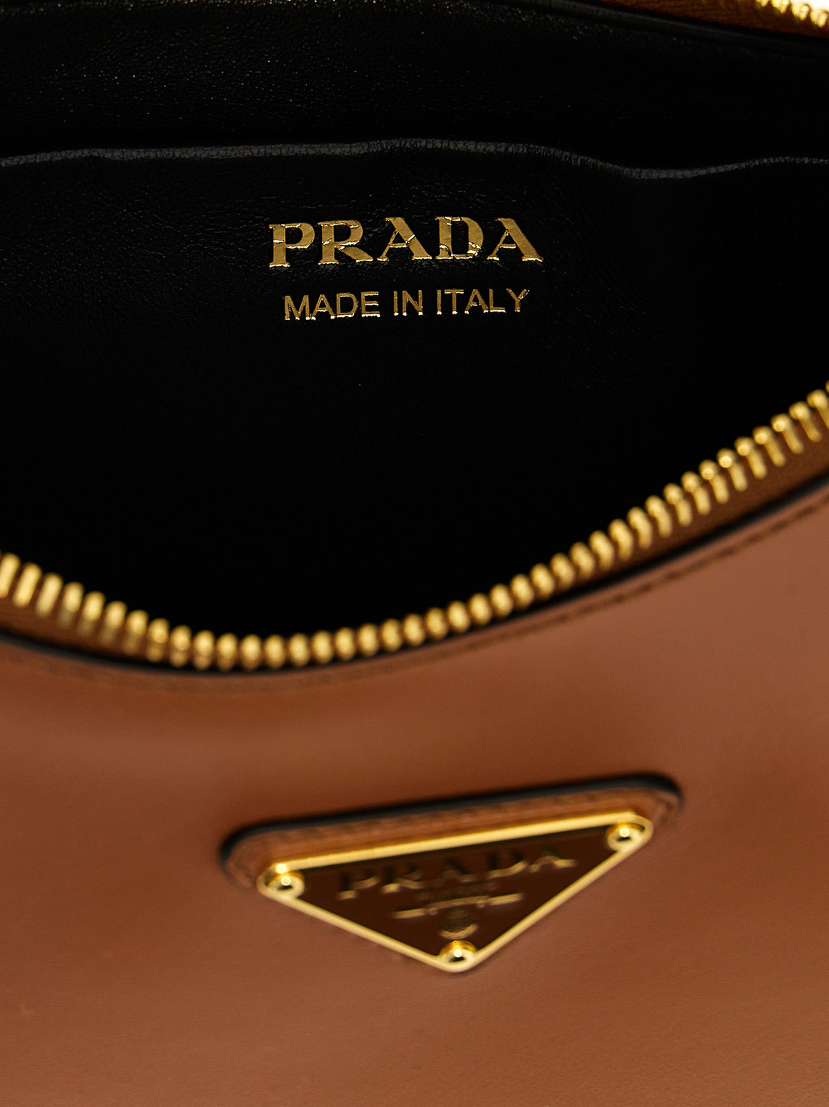 Prada Braunes Kalbsleder Damen Crossbody Tasche – Produktansicht 4 | Arca Lucia