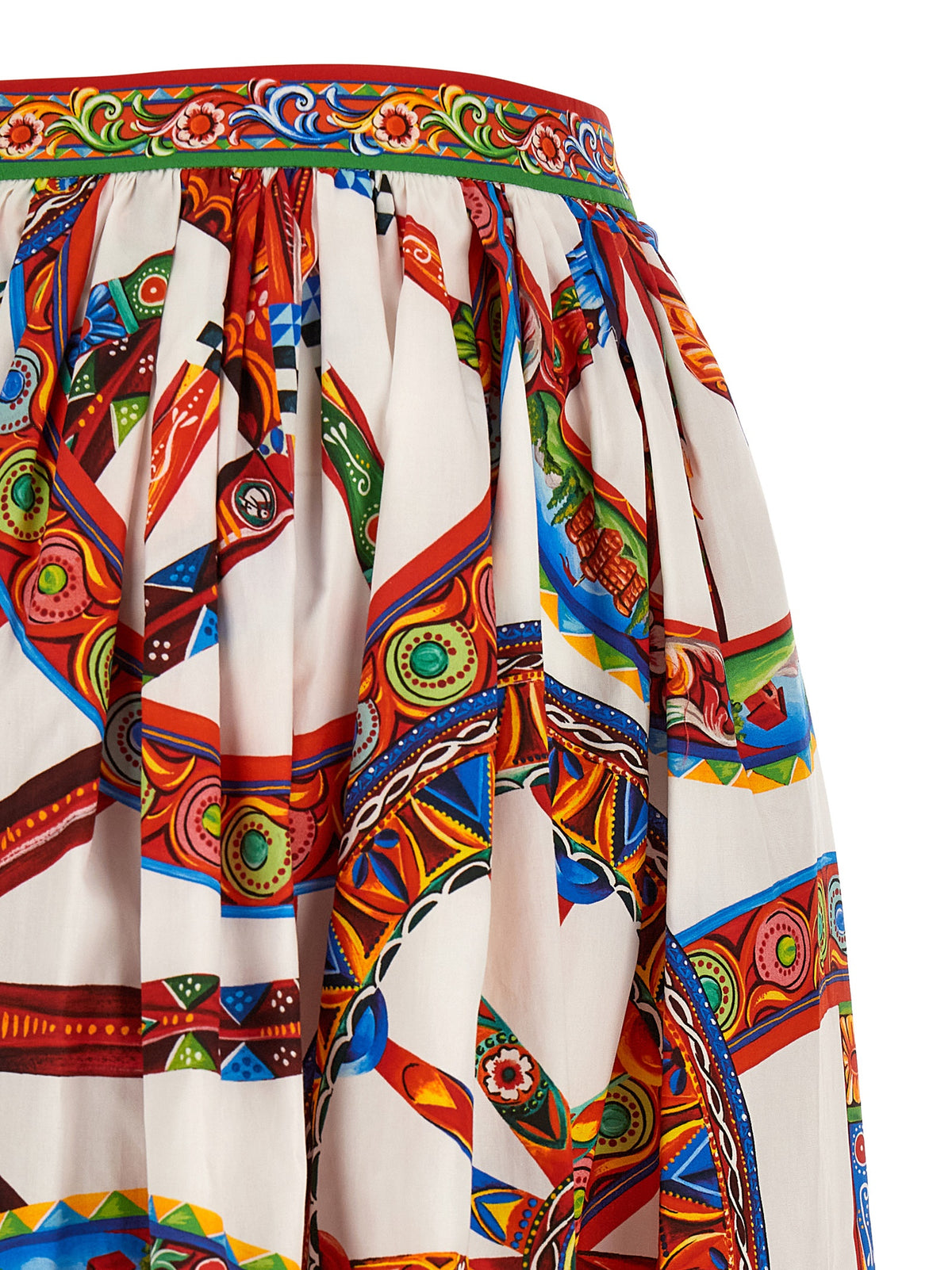 Dolce & Gabbana Gonna Midi Carretto in Cotone