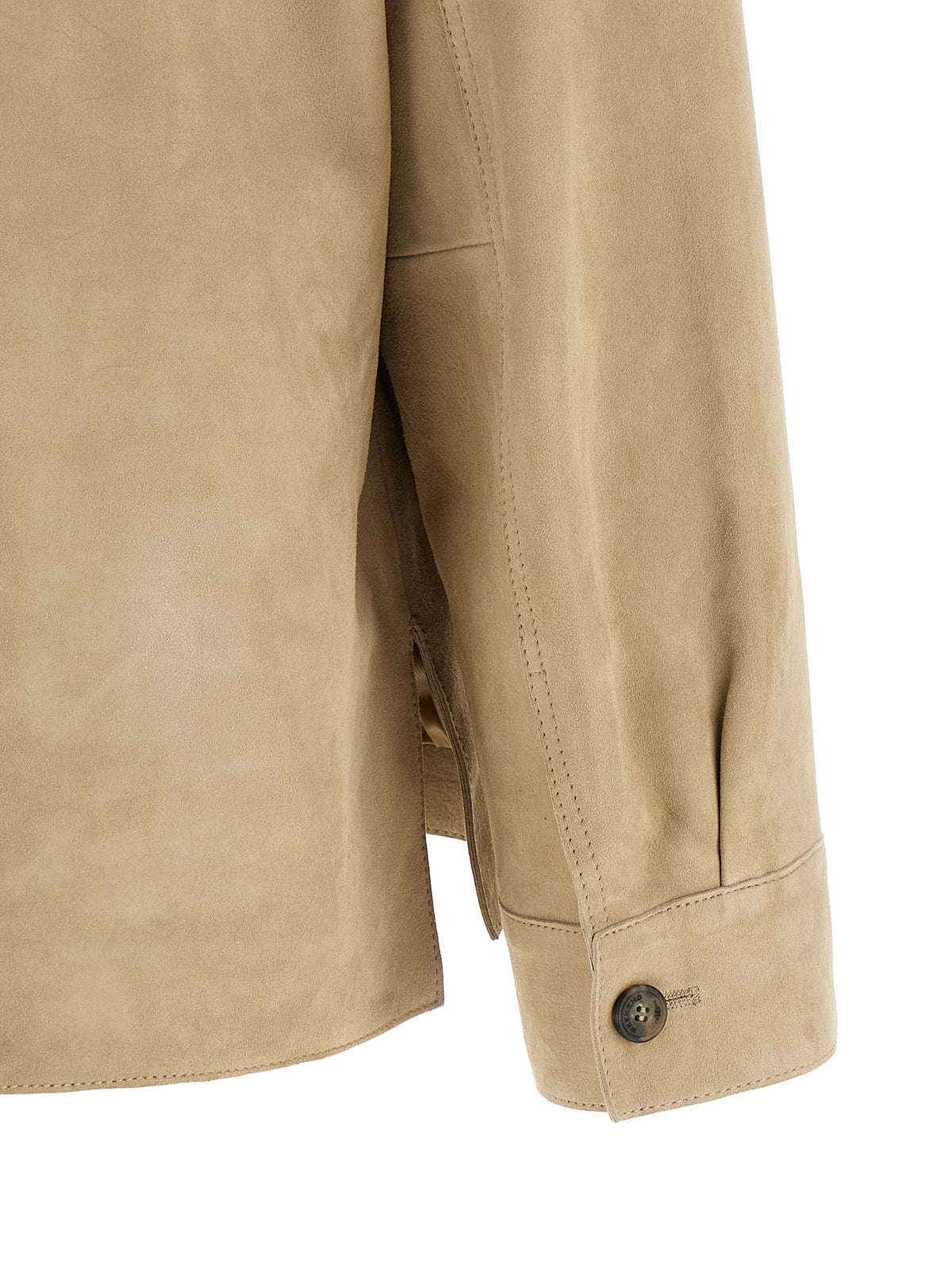 Max Mara Jacke aus Wildleder in Beige