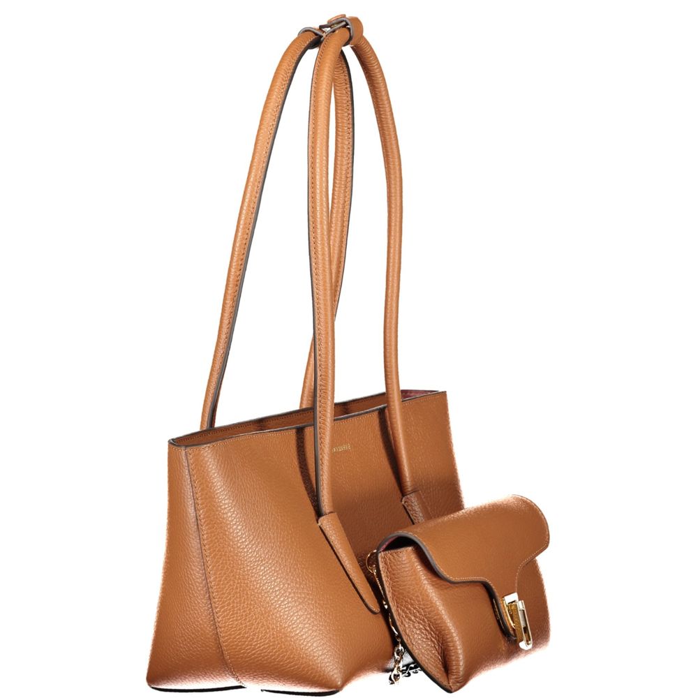 Coccinelle Double Beat Braune Ledertasche