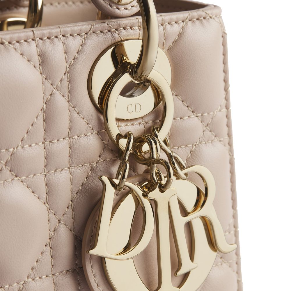 Dior Borsa Beige in Pelle di Agnello Cannage
