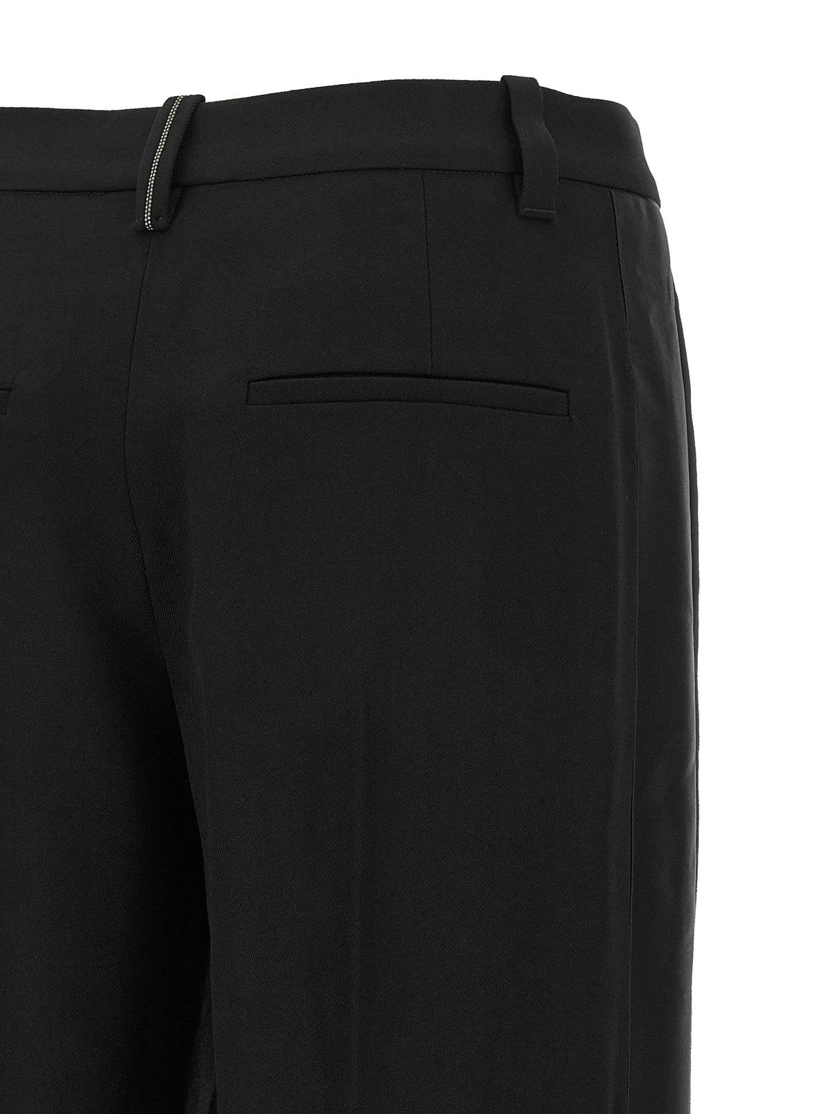 Brunello Cucinelli Schwarze Wide-Leg Wollhose – Ansicht 4 | Arca Lucia
