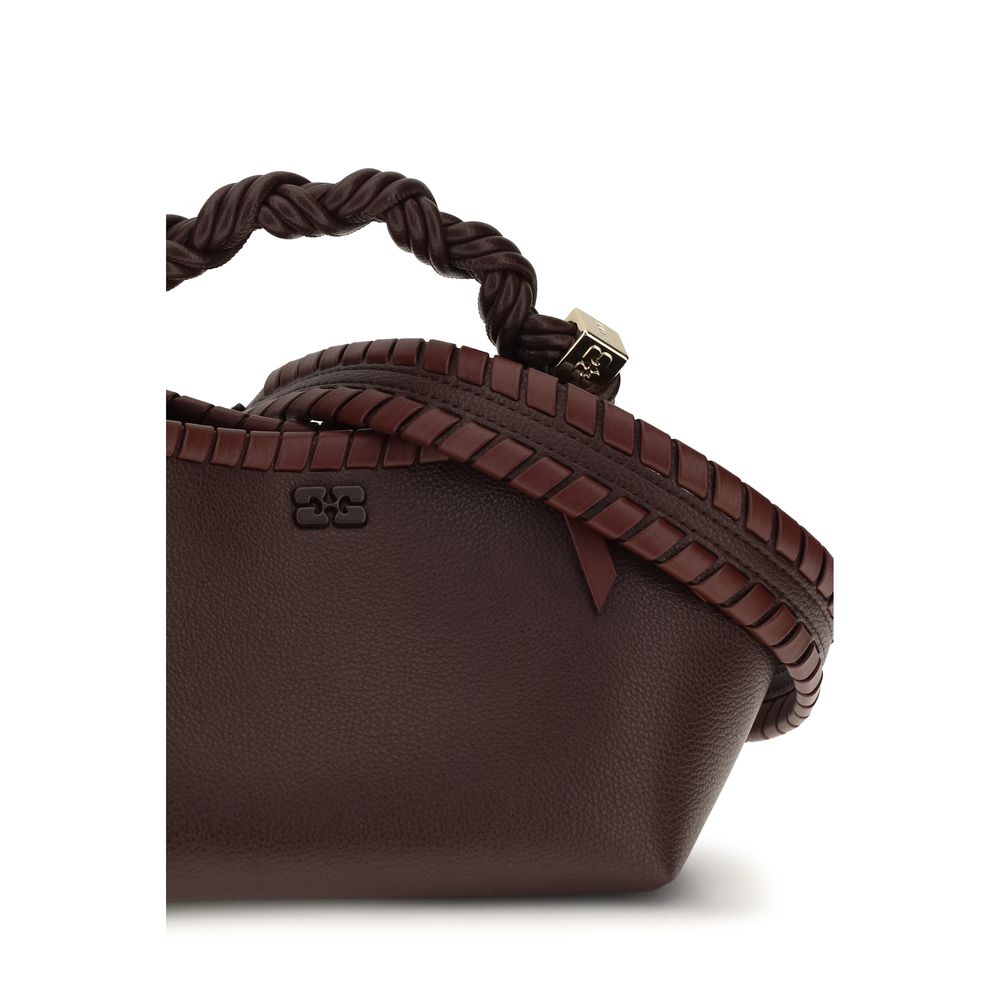 Ganni Brown Bou Mini Handbag with Shoulder Strap