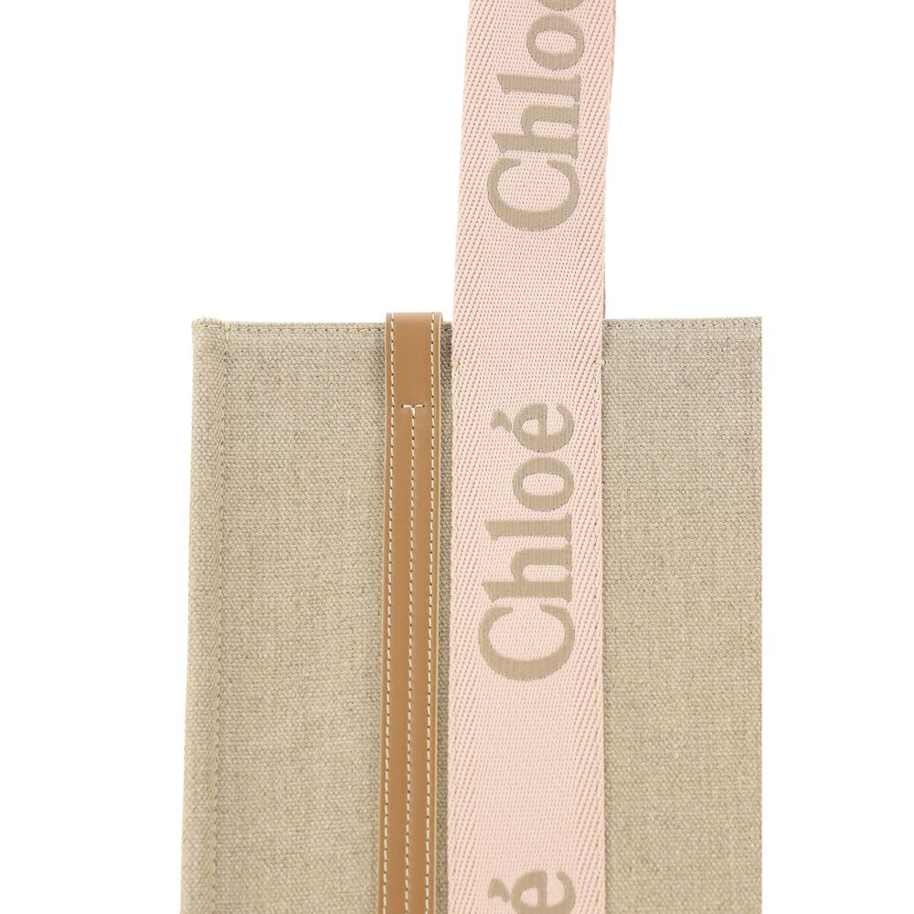 Chloé Braune Umhängetasche aus Leinen – Ansicht 4 | Arca Lucia