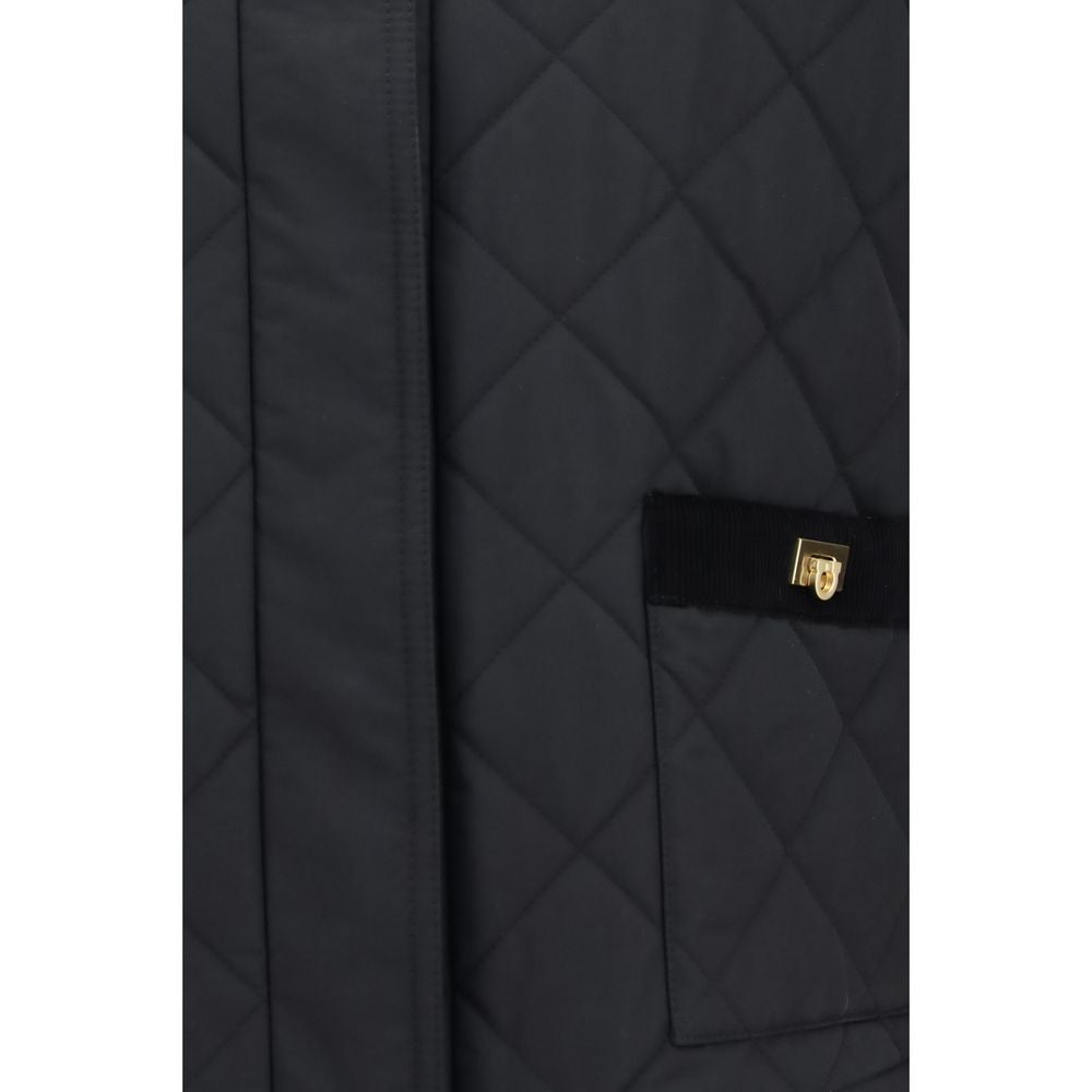 Ferragamo Schwarze Baumwoll-Shell-Jacke – Produktansicht 3 | Arca Lucia