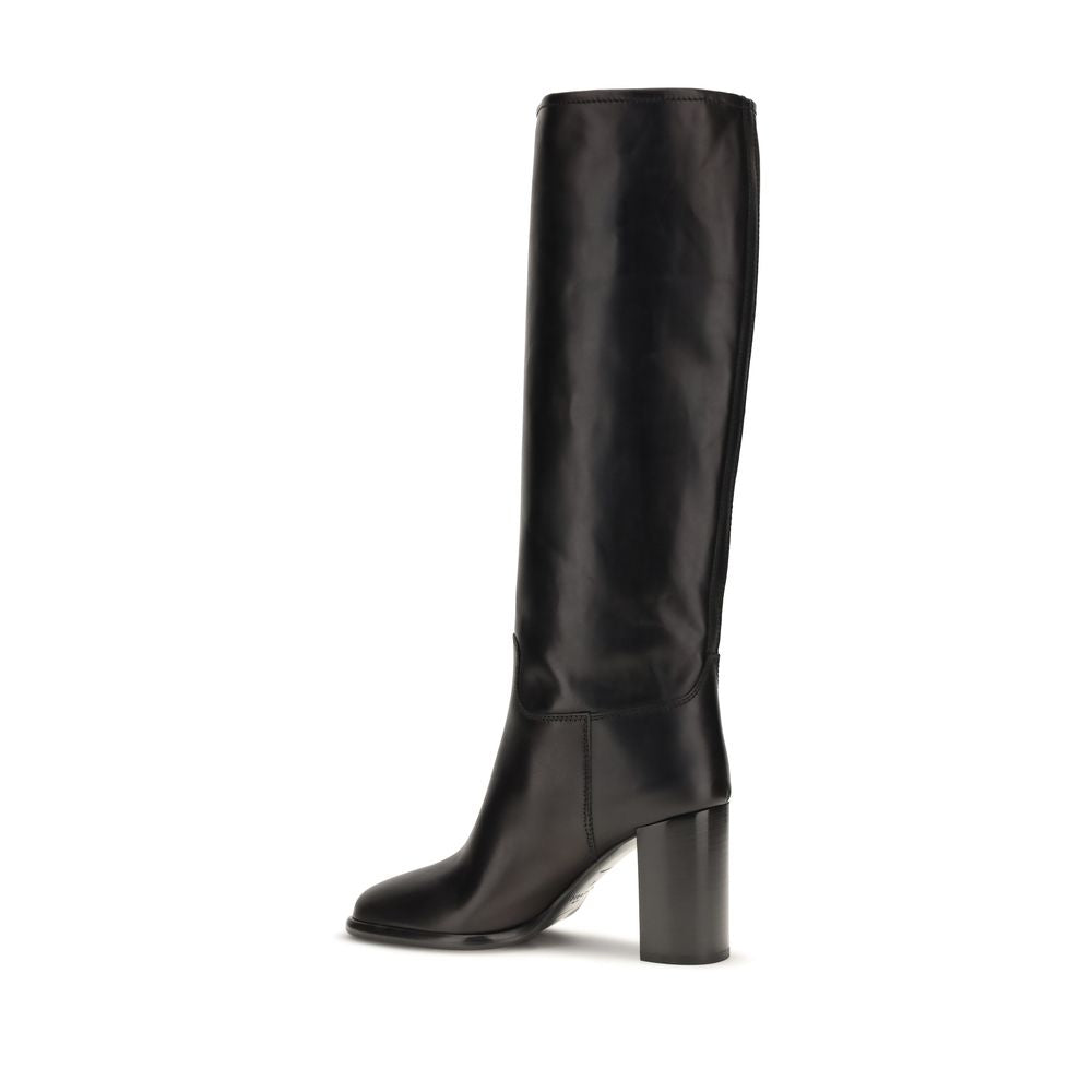 Prada Stiefel aus Leder in Schwarz