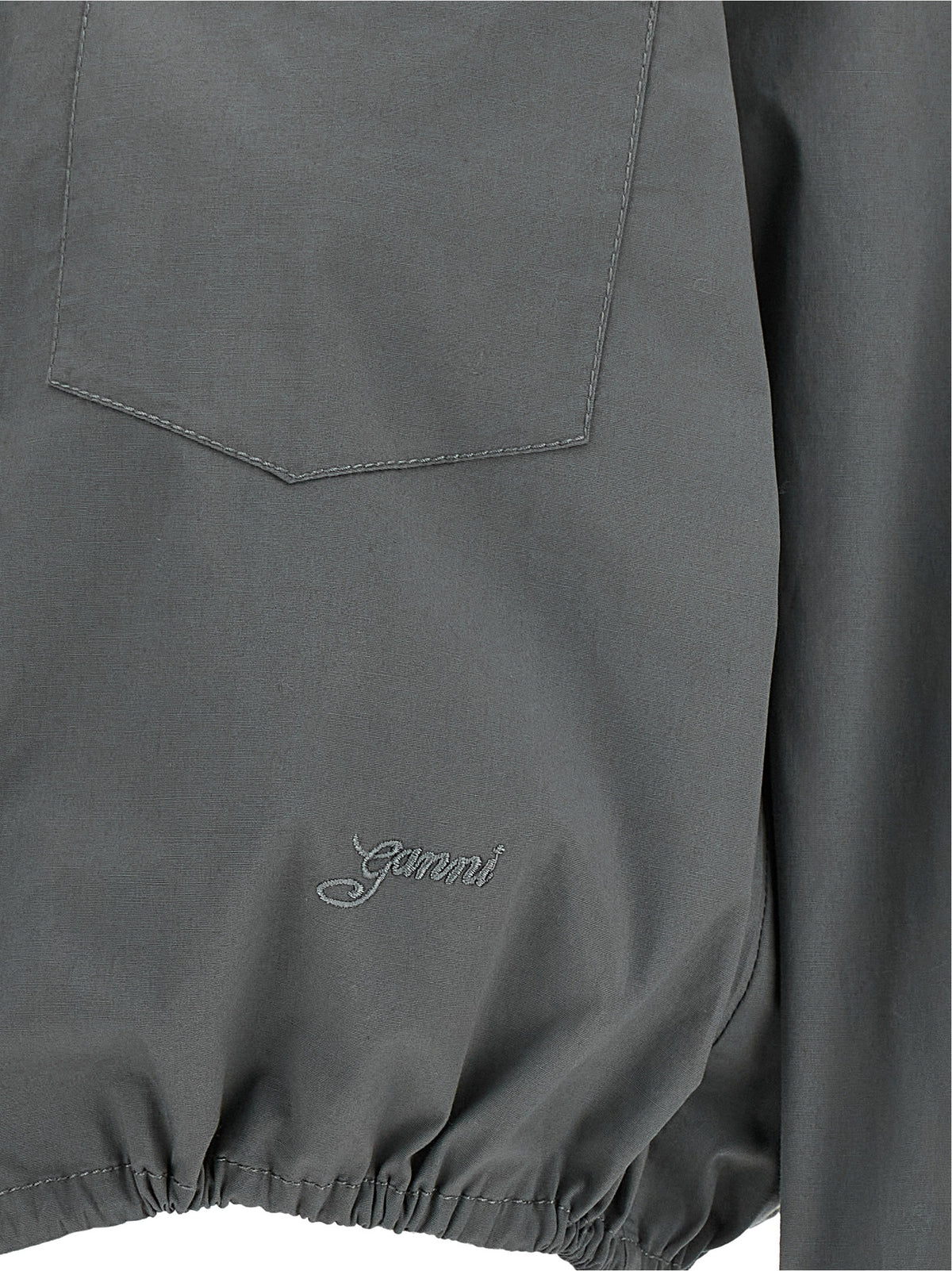 Ganni Blusa in Cotone – Grigio