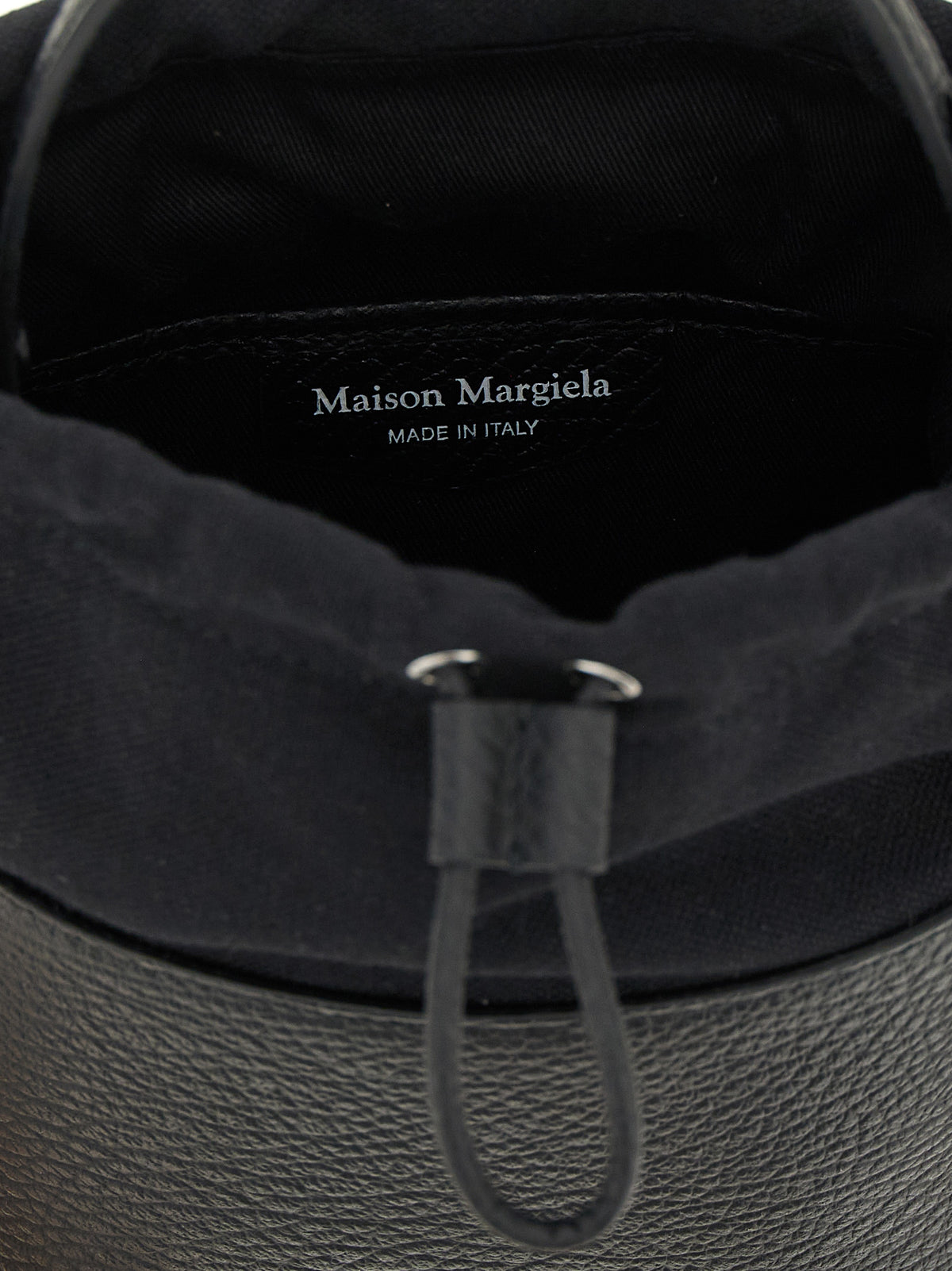 Maison Margiela Schwarze Kalbsleder-Beuteltasche
