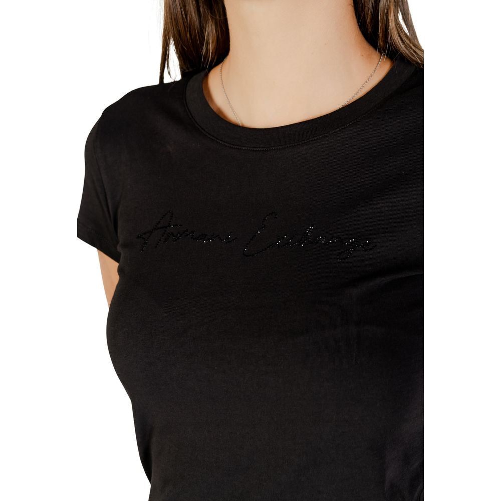 Armani Exchange T-Shirt aus Baumwolle in Schwarz